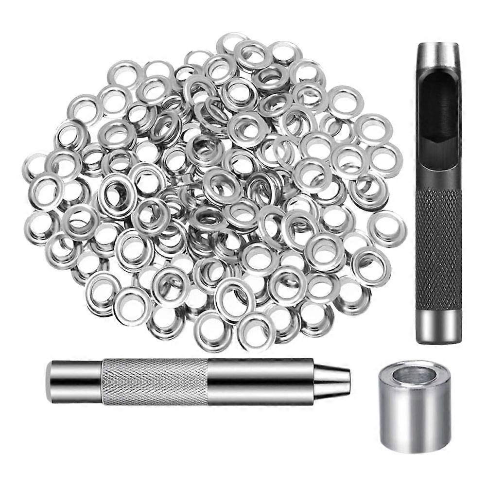 1 Set Heavy Duty Metal Grommet Kit with Punch Tool for Canvas, Tarp, Tent, and DIY Projects – Includes Storage Box