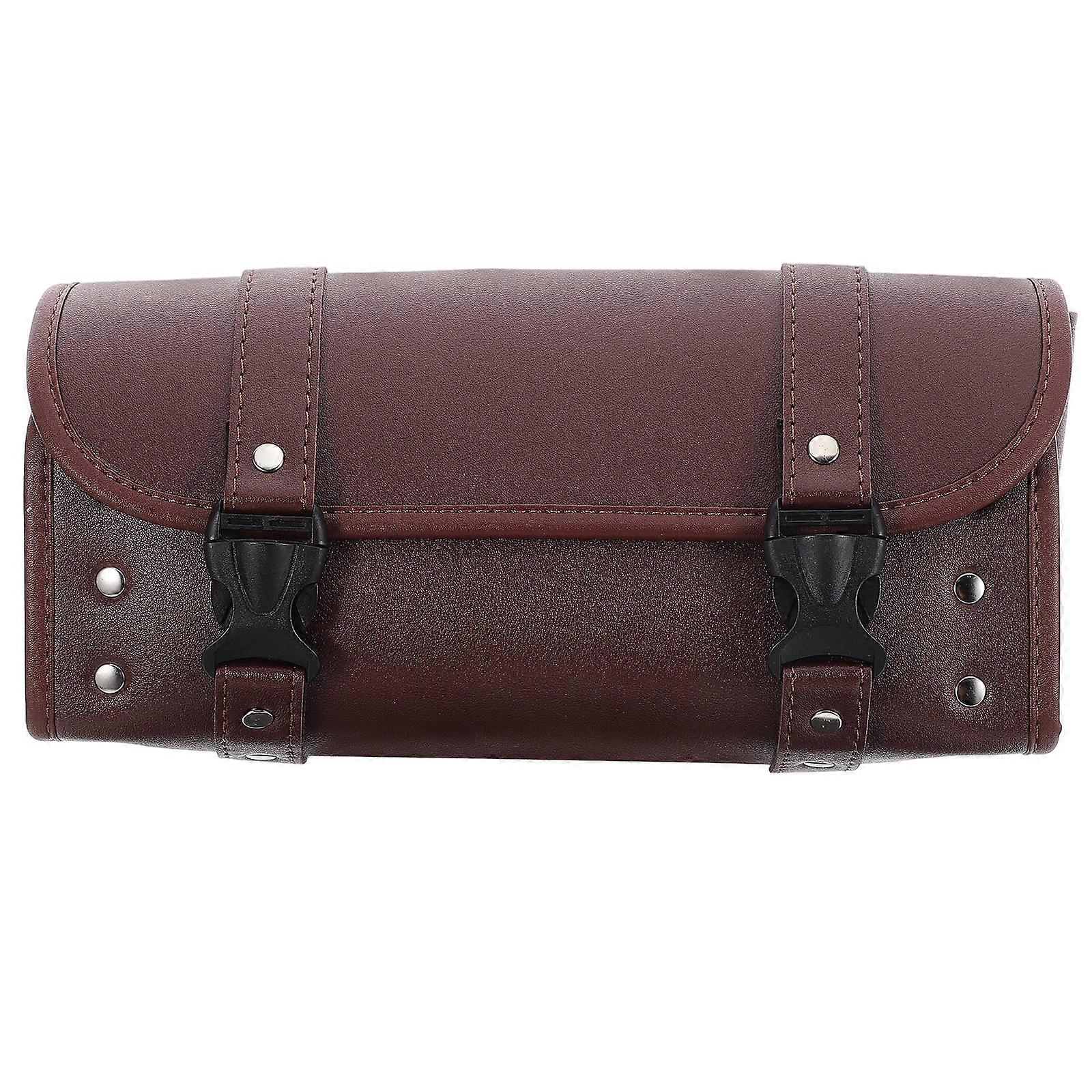 Retro Motorcycle Luggage Bag For Daily Commutes Brown 29.50X17.00X9.00CM Storage 1Pcs