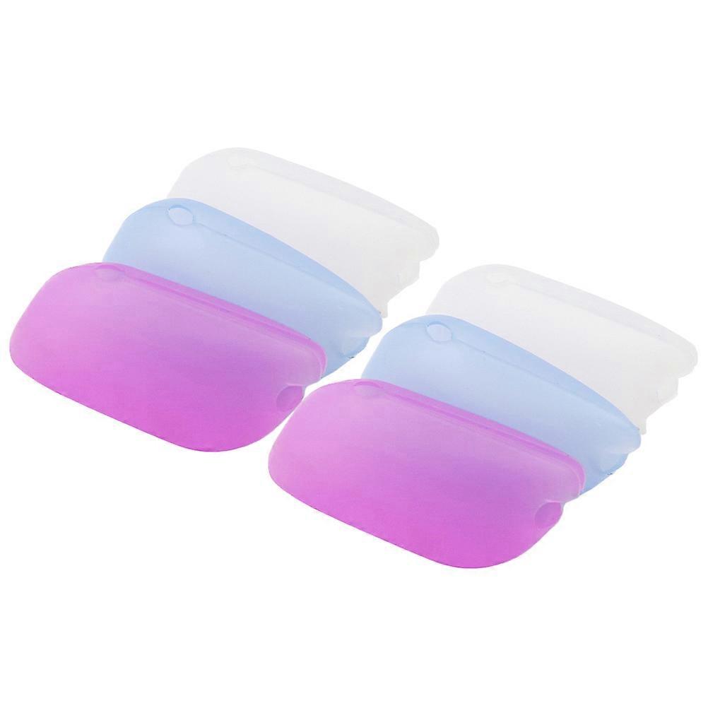 Capuchons de couverture de brosse à dents portable en silicone résistant à l’eau 6 pièces pour un usage domestique