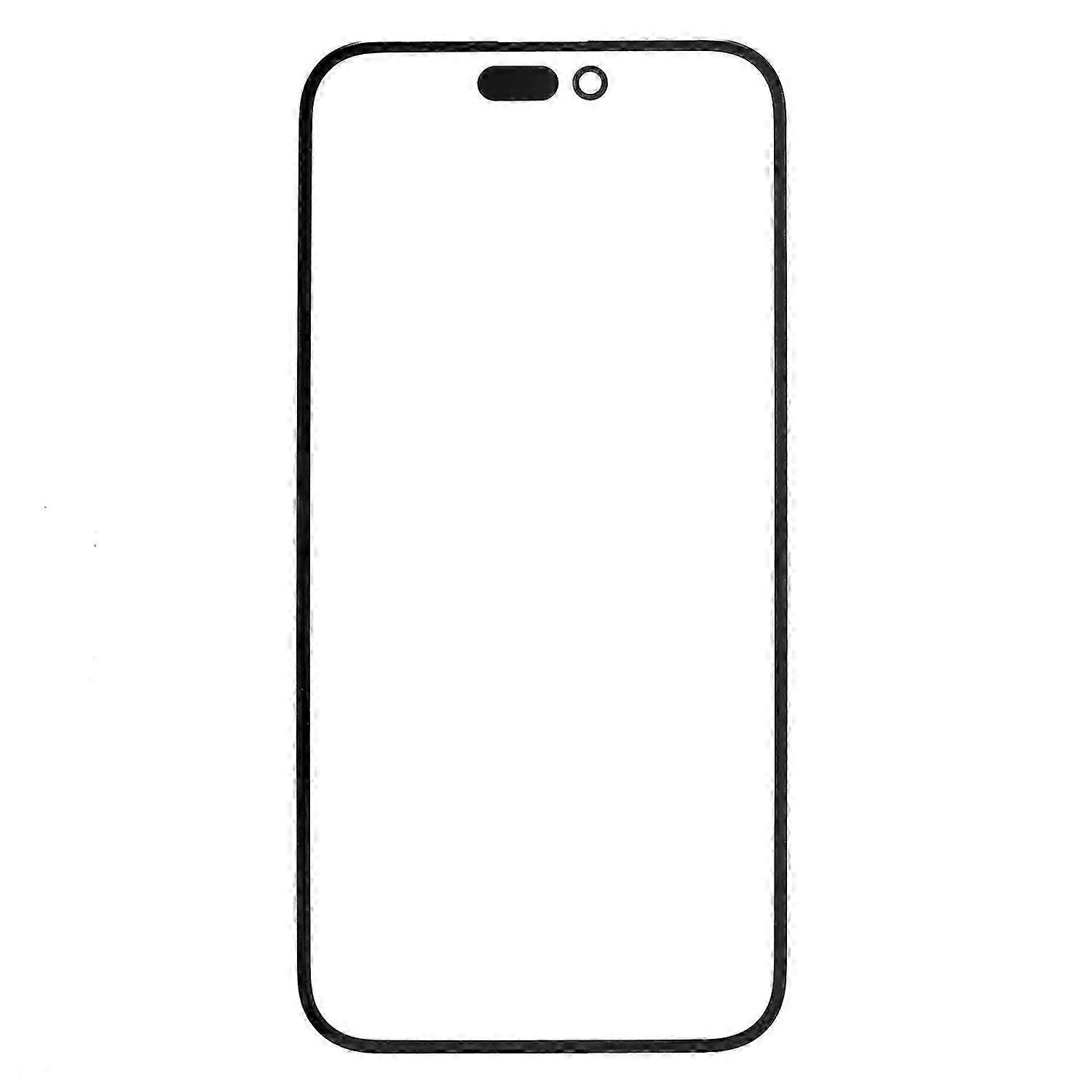 Type A Compatible with iPhone 15 Pro Max Front Screen Glass Lens + OCA Adhesive Replacement Parts (w