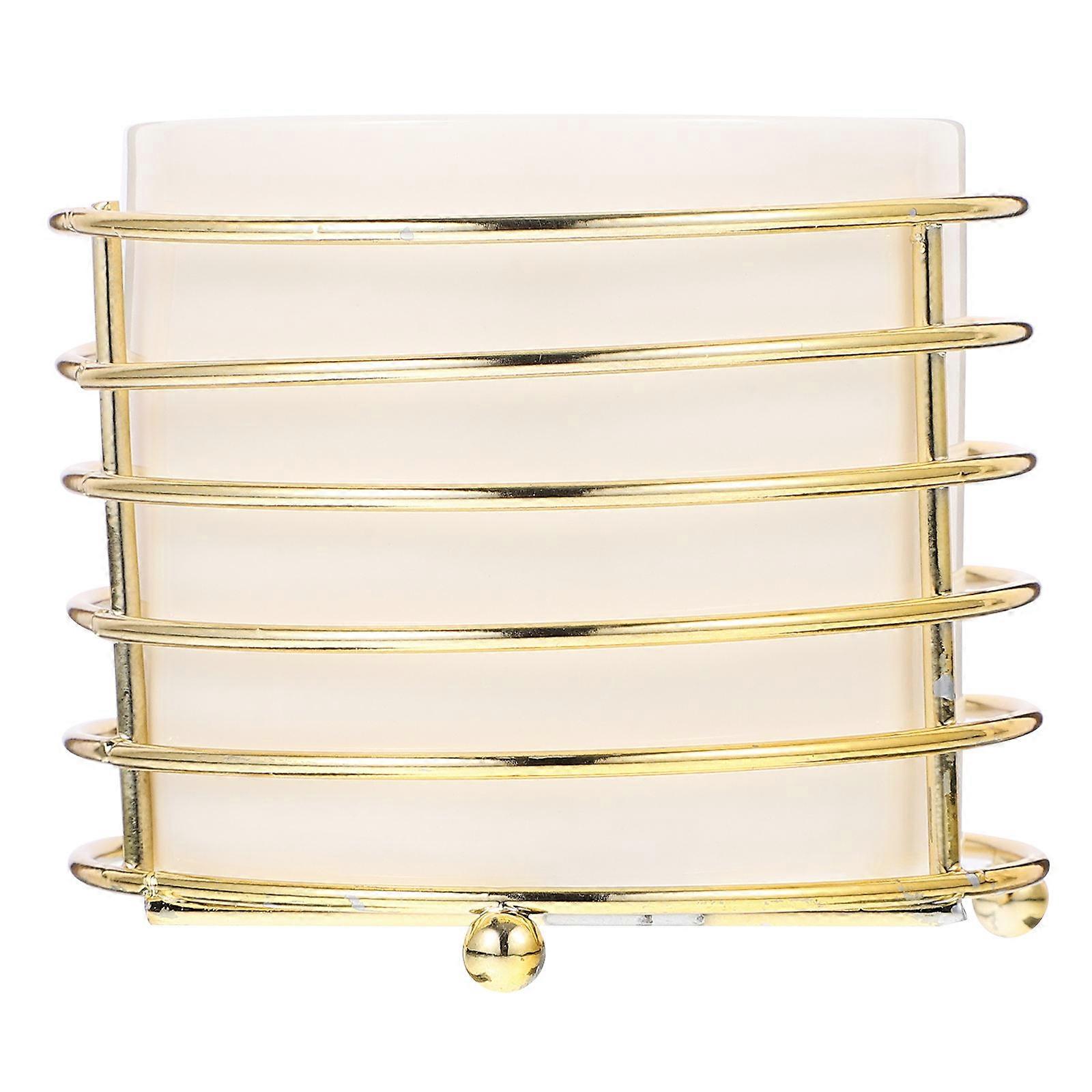 Office Desk Pen Holder Ceramic And Iron Material Simple Design Storage For Bedroom Dressing Table 1Pack