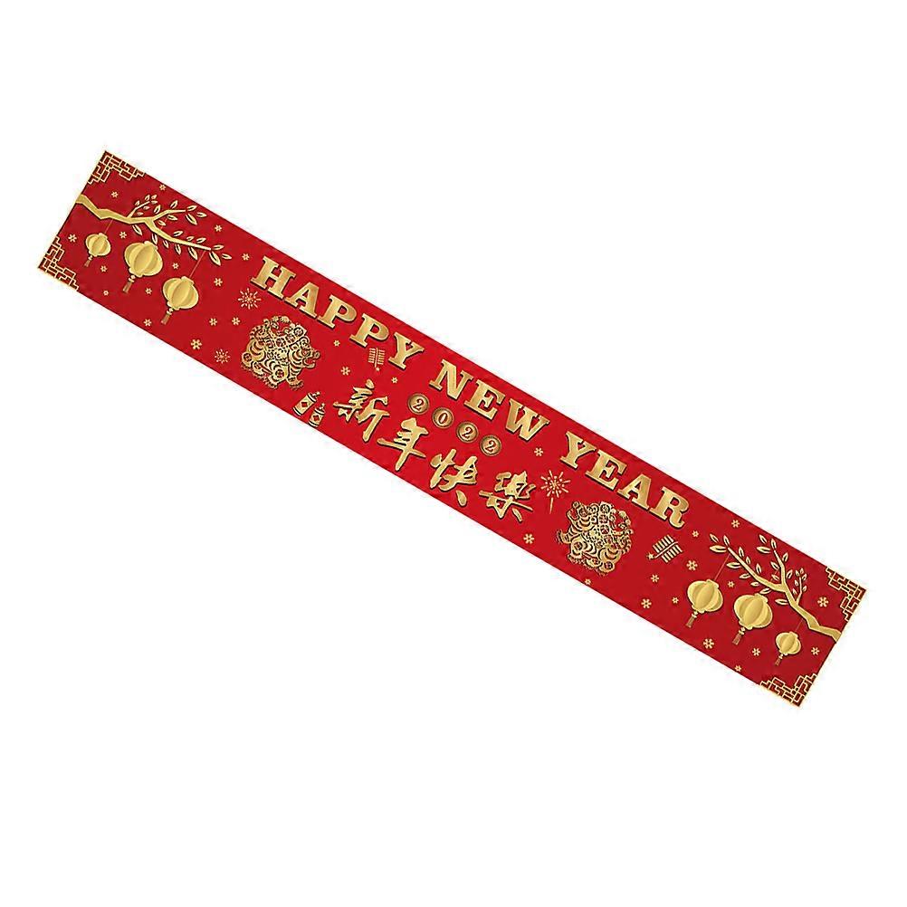 Festive Decoration Banner Chinese New Year Photo Prop Red Color For 1Set