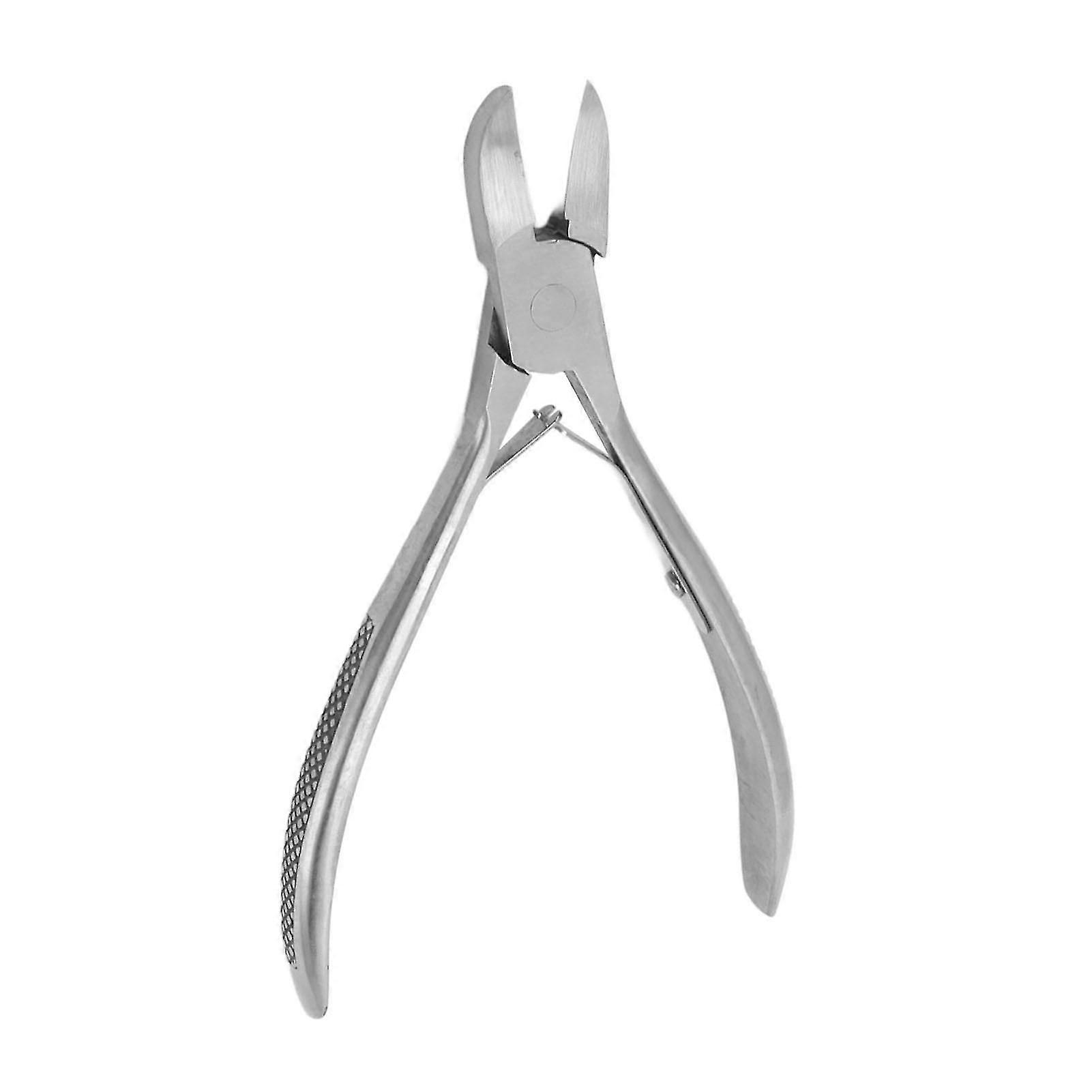 Stainless Steel Tooth Clipper 14cm Spring Handle Curved Tip Piglet Rabbit Tooth Trimming Nipper Durable Rust-Resistant Dental Tool for Livestock Us