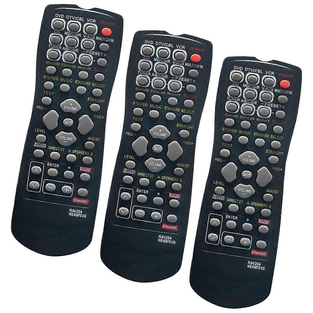 3X RAV254 Replace Remote Control for Receiver RX-V496 -5240 -5250 -5630 RX-V350 RX-V359 RX-V390
