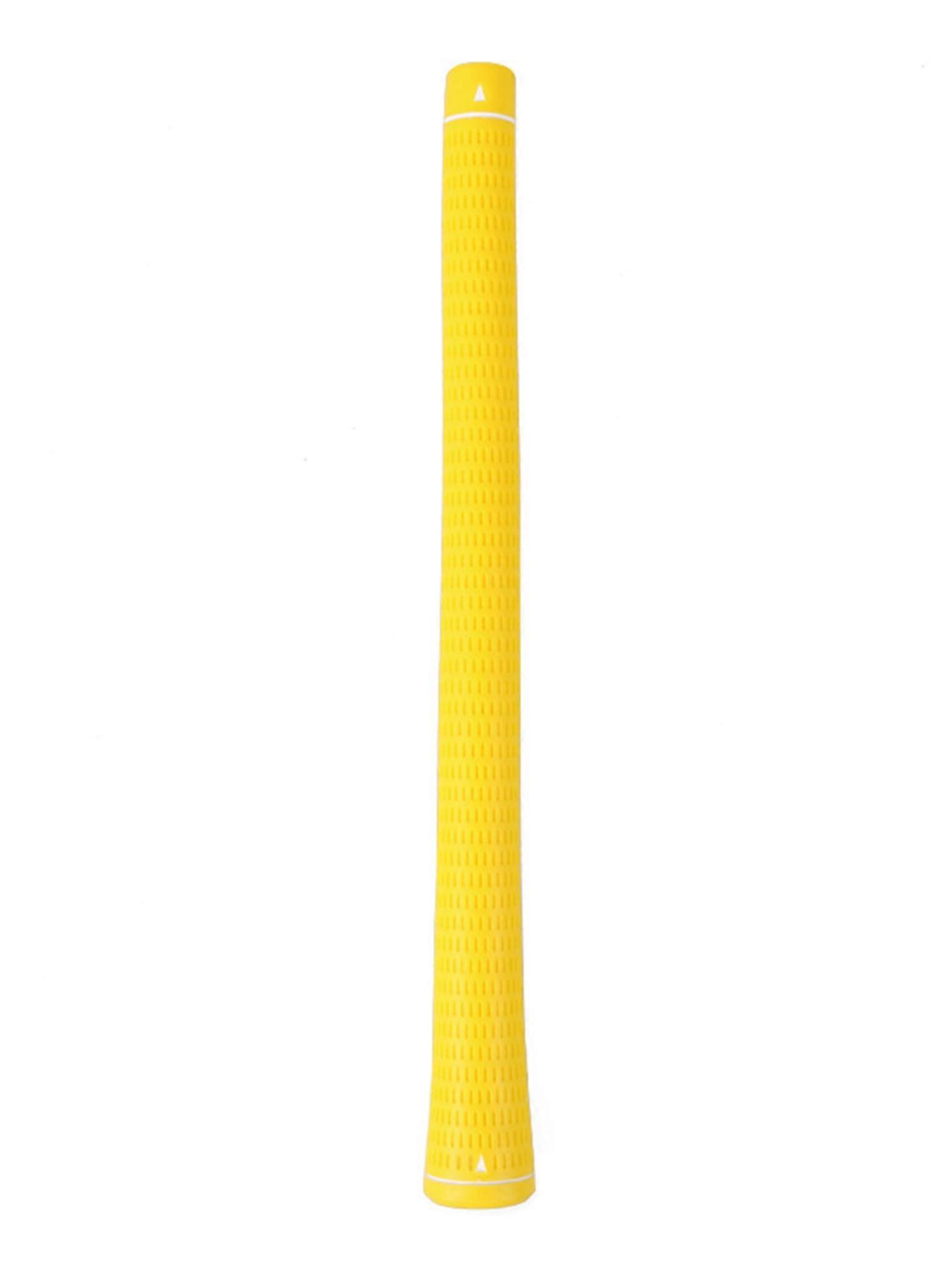 Nonslip golf club grip with texture standard size for stability, replacement parts for most golf clubs, 1 piece, yellow