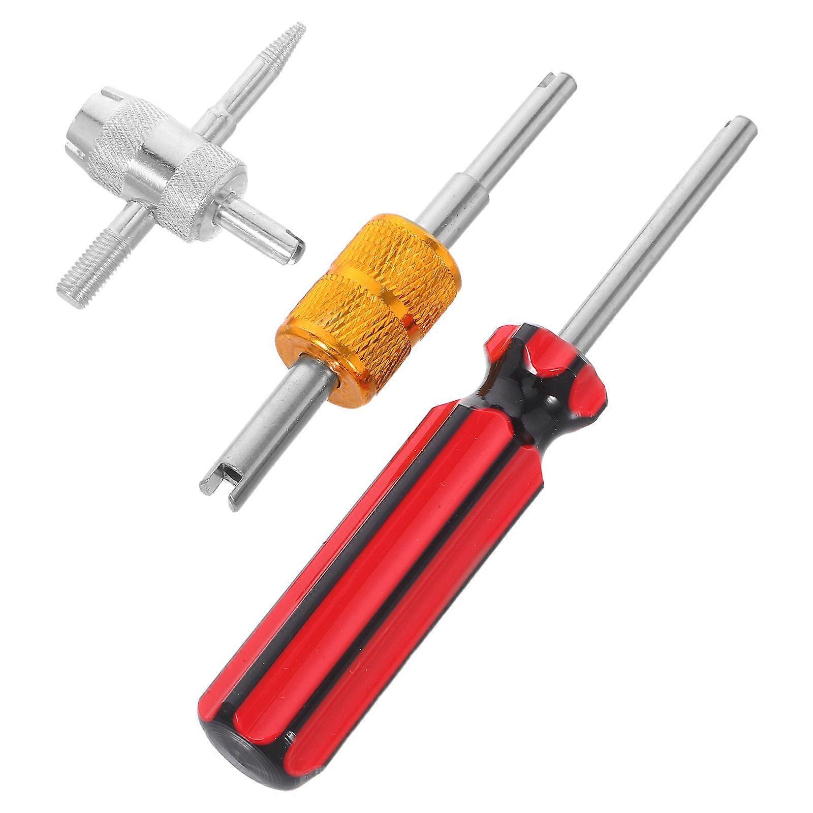 Valve Stem Removal Tool Tire Valve Core Wrench Multi Function Stem Puller Outdoor Emergency 3Pcs