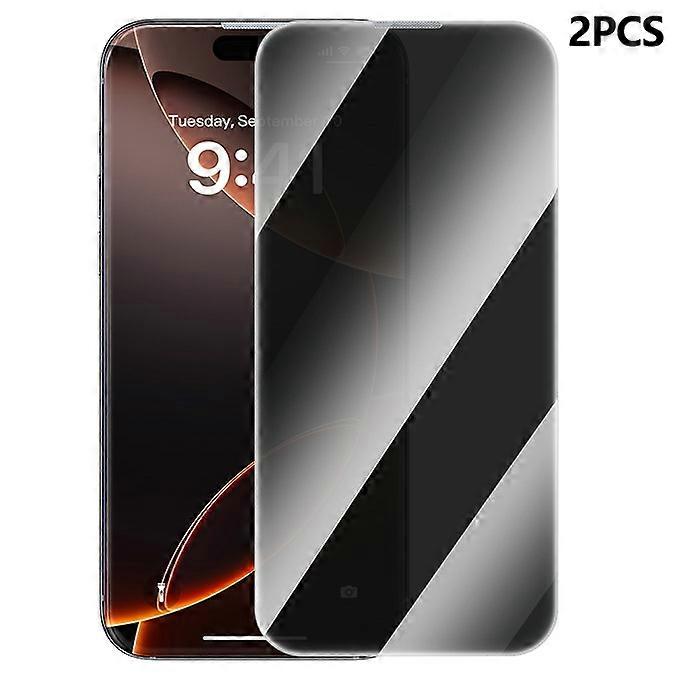 BASEUS 2個iPhone 16 Proスクリーンプロテクター用アンチスパイ強化ガラスフィルム(ダストフィルターなし)(エッジなし)