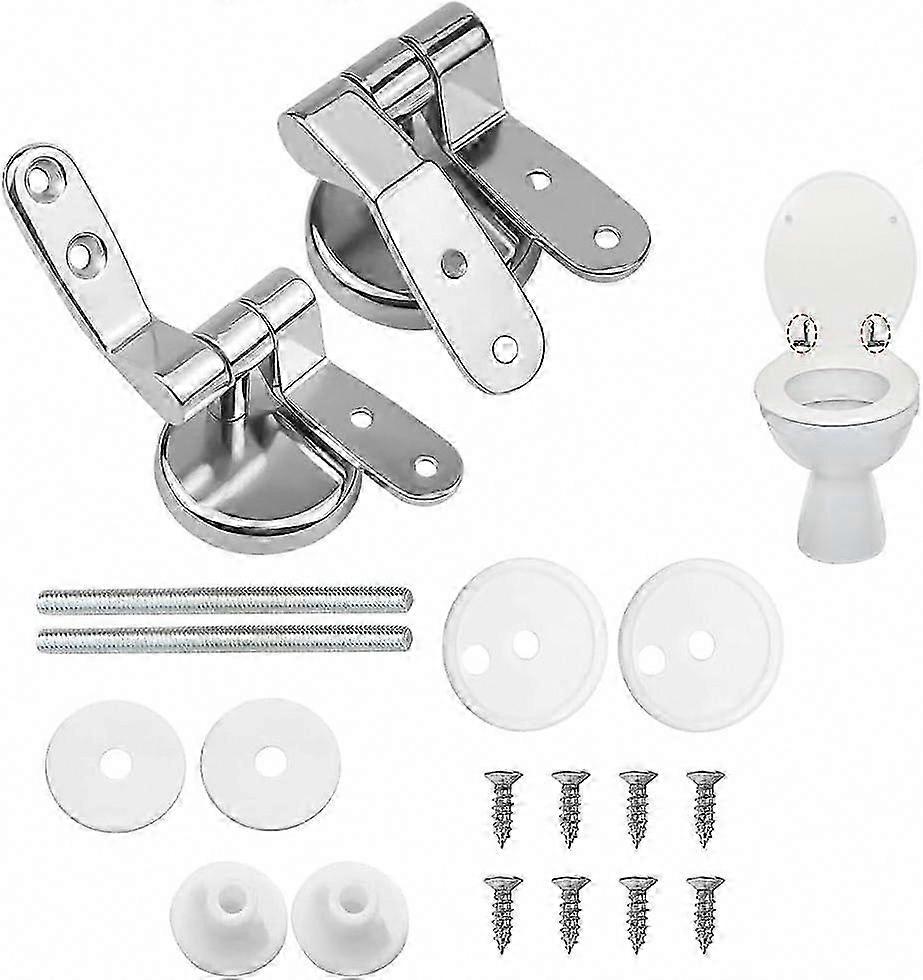مشابك مفصلية مقعد المرحاض ، حزمة من 2 مفصلات بديلة مع مثبتات سبيكة لملاءمة آمنة