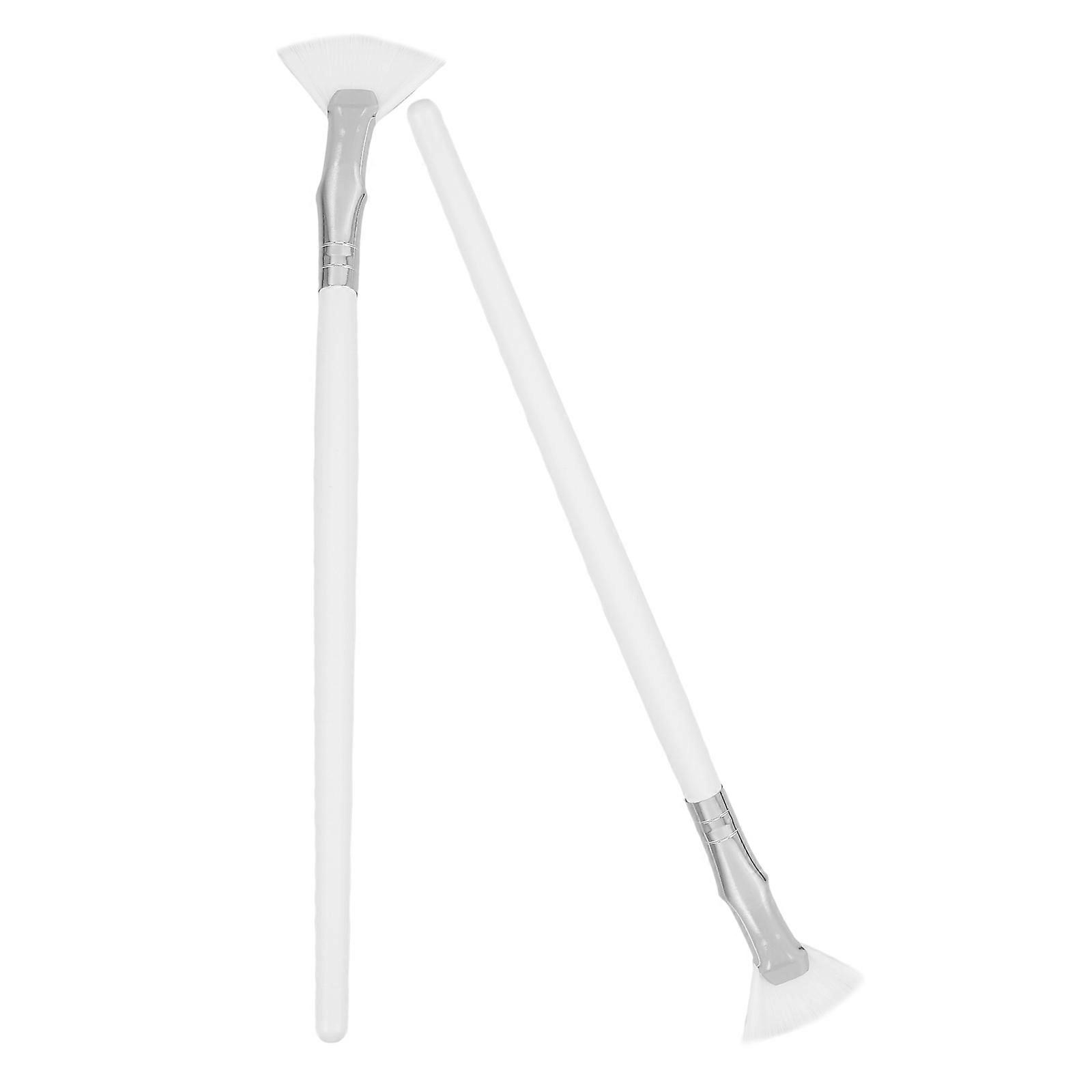 Blending Brushes Makeup Eyeshadow Tool Precision Control Simple and Fashionable Design White 2Pcs