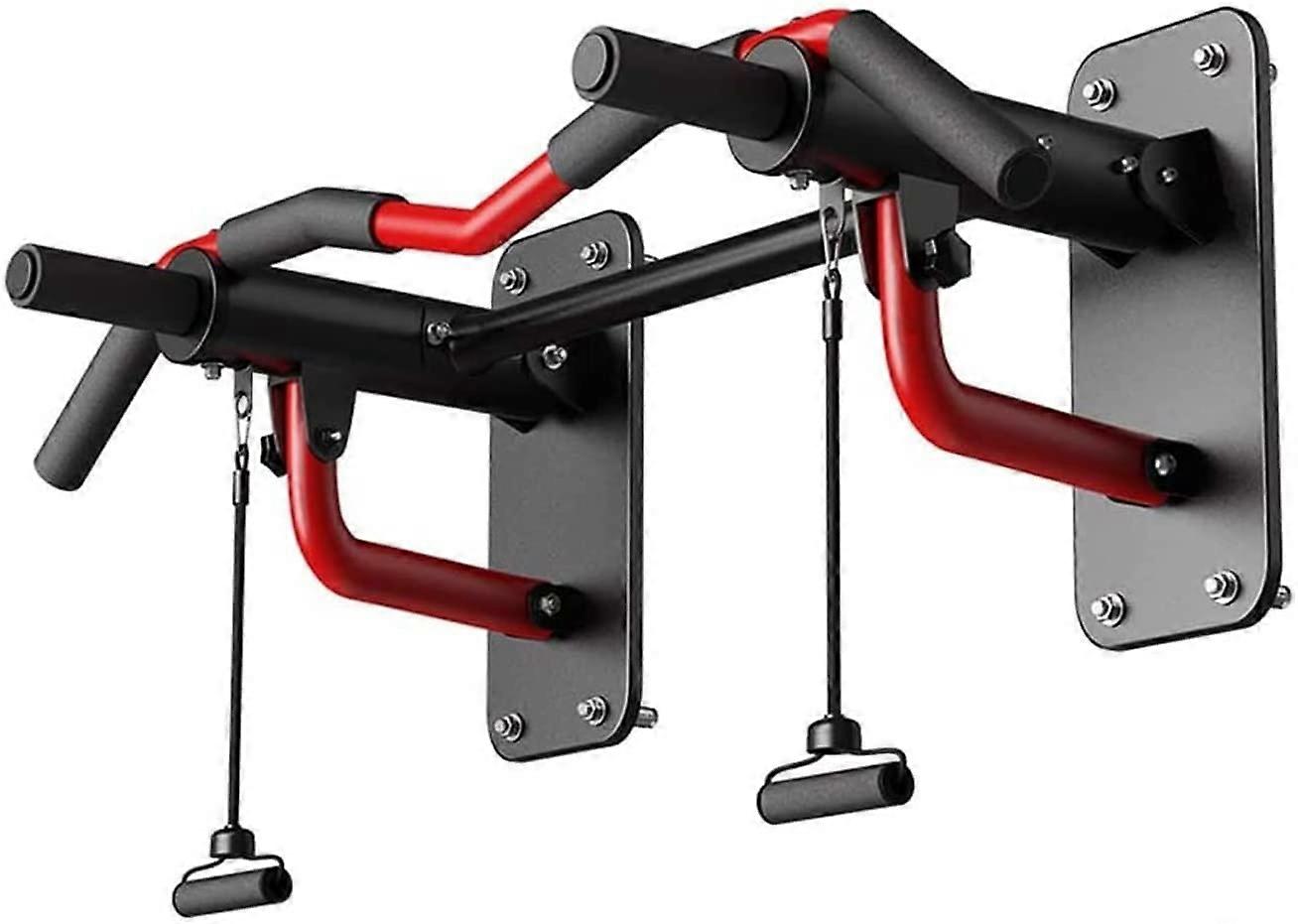 Wallmounted pullup bar for strength training, sturdy pullup bar, wallmounted with exercise bands, maximum weight capacity 660 lbs.