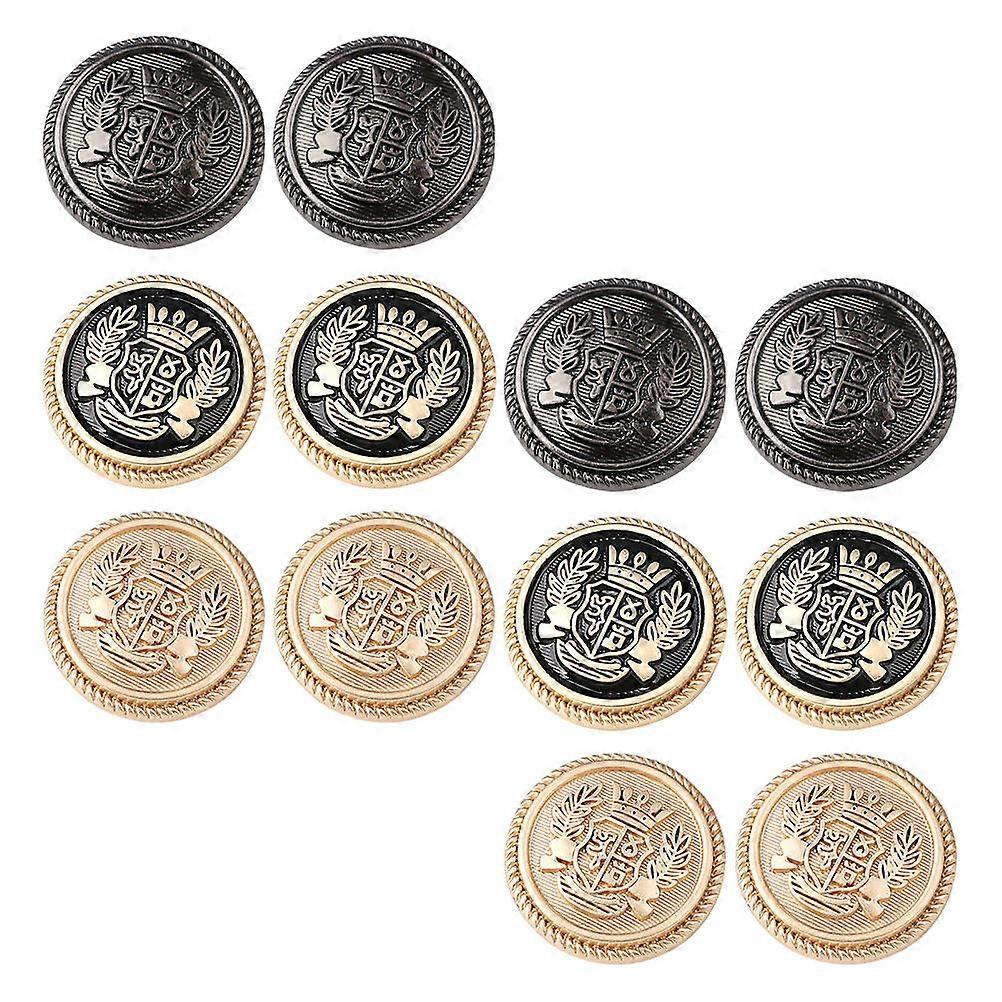 60pcs Vintage Alloy Wheat Buttons for Decorative Sewing Projects and Suit Embellishment