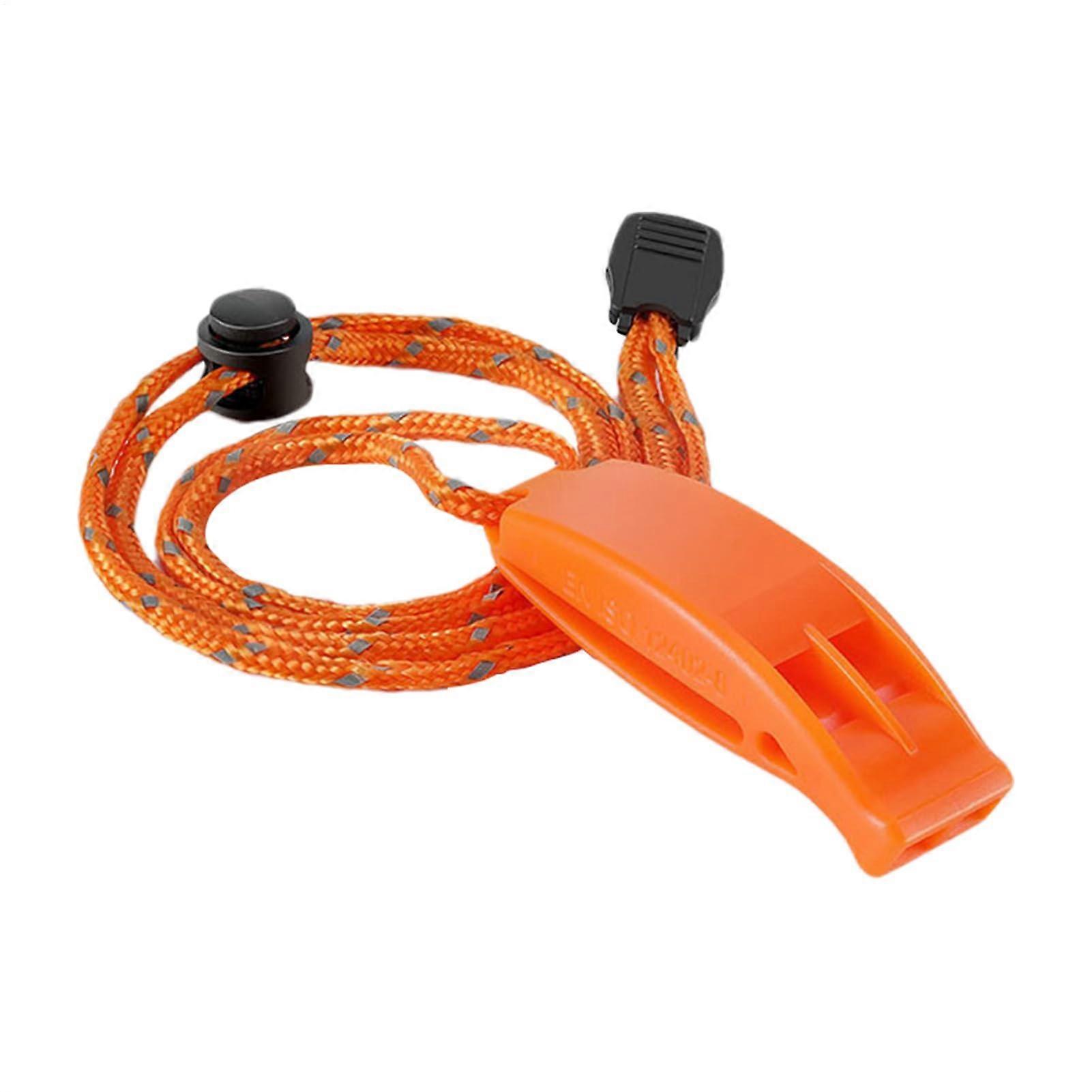 Survival Whistle Waterproof Rustproof Outdoor Safety Whistle for Backpacking Sporting, Wilderness Rescue, Orange