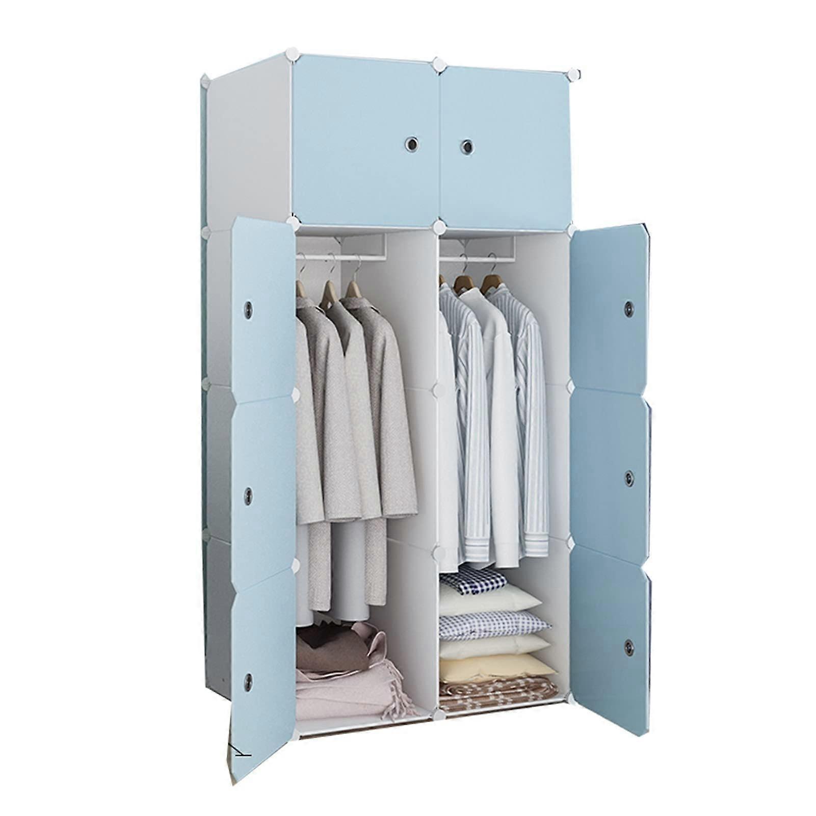 Organizer Drawer Strong Load Capacity Portable Wardrobe Storage Rack 8 Doors