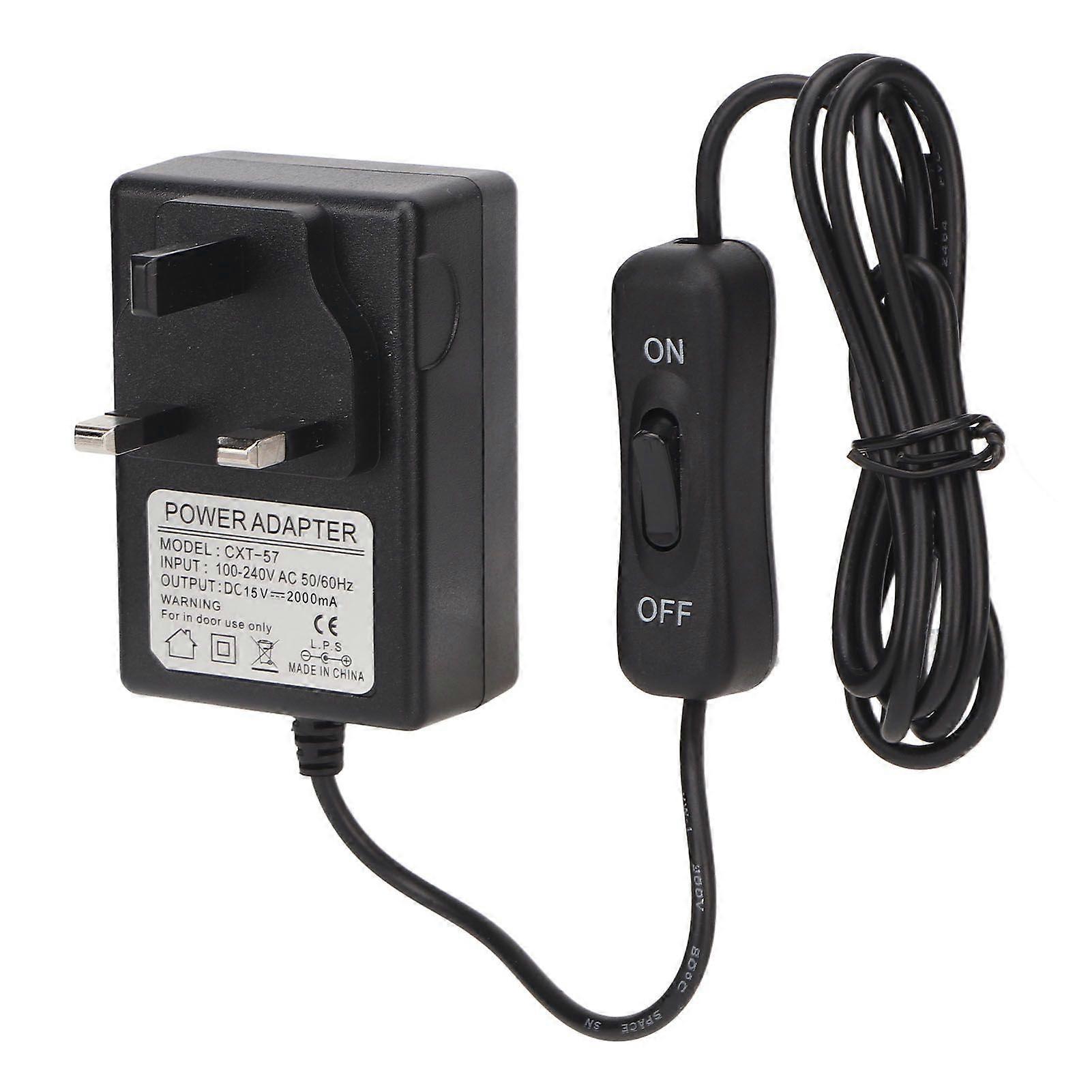 Adaptador de energia para cortador de espuma modelo mais recente de 2025, 15 V, 2000 mA, metal plástico forte