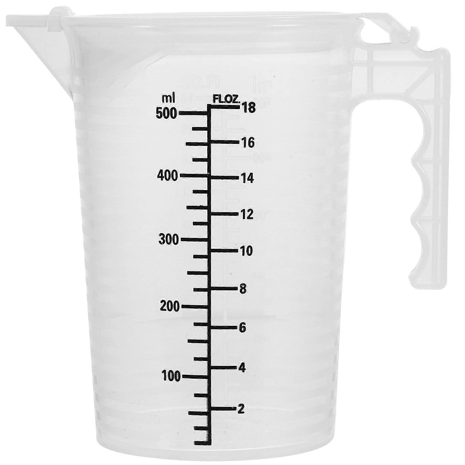 Graduated Measuring Cup Transparent PP Plastic with Clear Scale for Household Use
