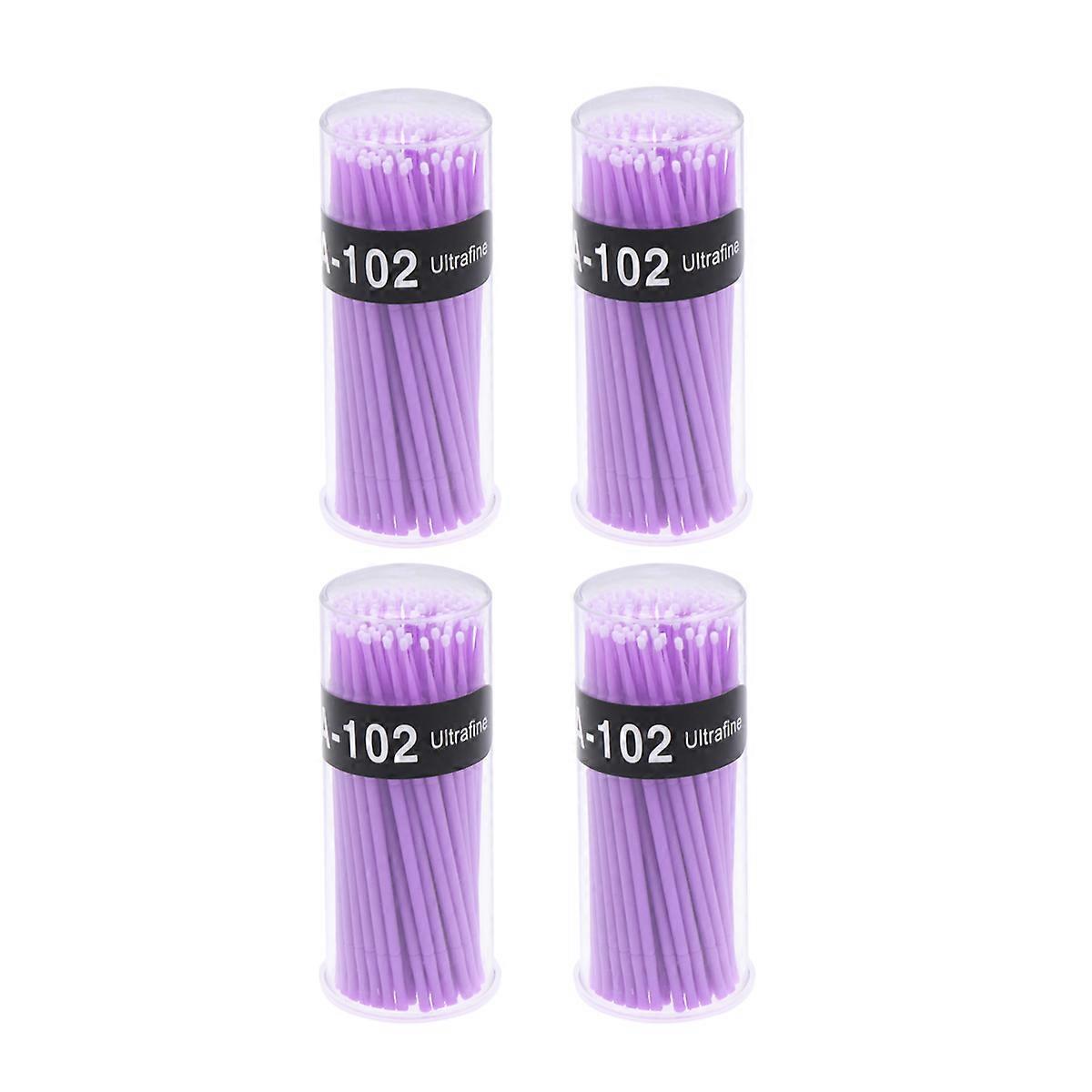Mini Applicator Brushes Micro Applicator Beauty Care Purple 2Mm Diameter 400Pcs