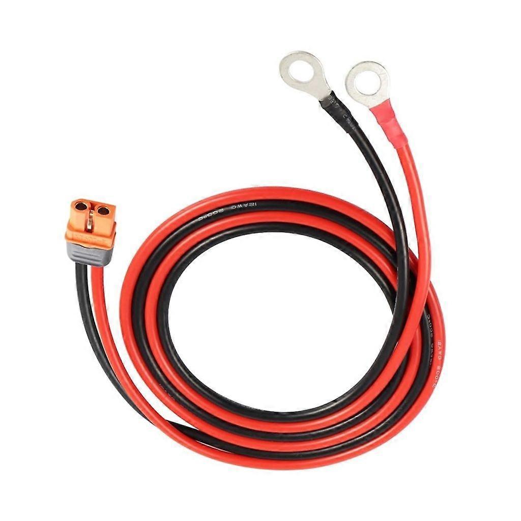 XT60IF Connector Converts to O Type Terminal Cable for Solar Charging Purposes