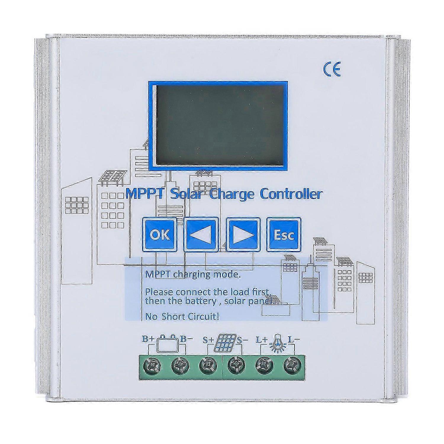 MPPT Solar Charge Controller Efficient Charging Anti Reverse Solar Panel Regulator 40A 12V 24V