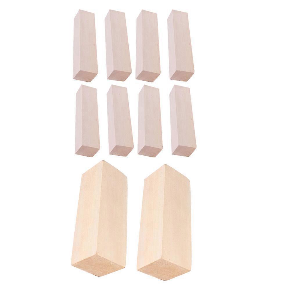 10pcs Unfinished Wood Blocks Smooth Edges Basswood Planks for Crafting, Painting, DIY Projects, Alphabet Making
