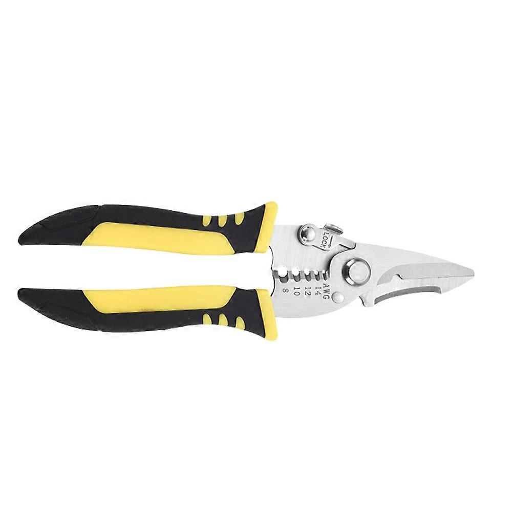 Wire Stripping Plier Multifunctional Design For Electrician Tools Cable Shears Precision Control 19.50X6.00X1.00Cm 1Pack
