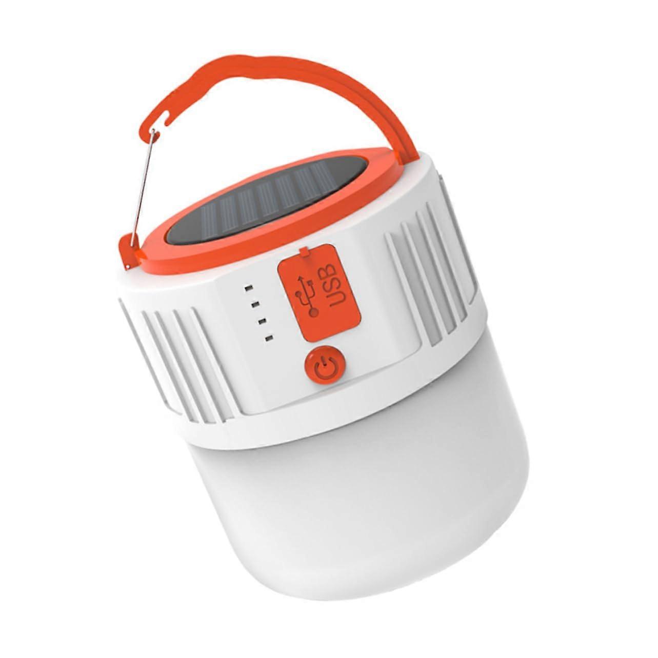 Solar Light Camping Light Outdoor Ceiling Hook Tent Lamp Barbecue Lantern USB Rechargeable