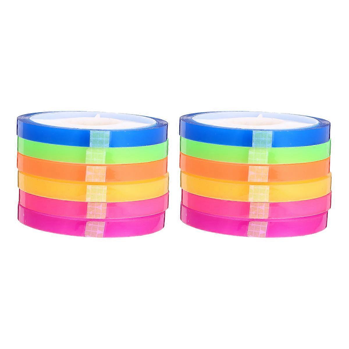 Writing And Correction Stationery Tape Student Small Transparent Square EVA Sticking Paper present Packaging 12 Rolls per Set