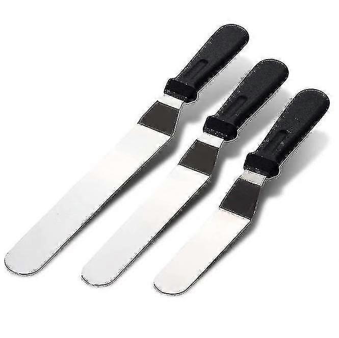 Spatules de pâte courbées en acier inoxydable, Spatule de pâte inclinée, Spatule de glaçage de spatule décorative inclinée Spatule pour décorer un gâteau Ensemble de décoration de gâteau