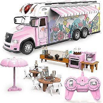Remote Control Car for Girls Age 4-6, RC Toy Car with Building Blocks, Best Gift for 5 Year Old Girls