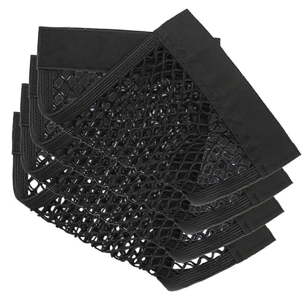 Trunk Net Car Organizer 4-Piece Set Double-Layer Elastic Net For SUV Trunk Oxford Fabric Easy Install Large Capacity