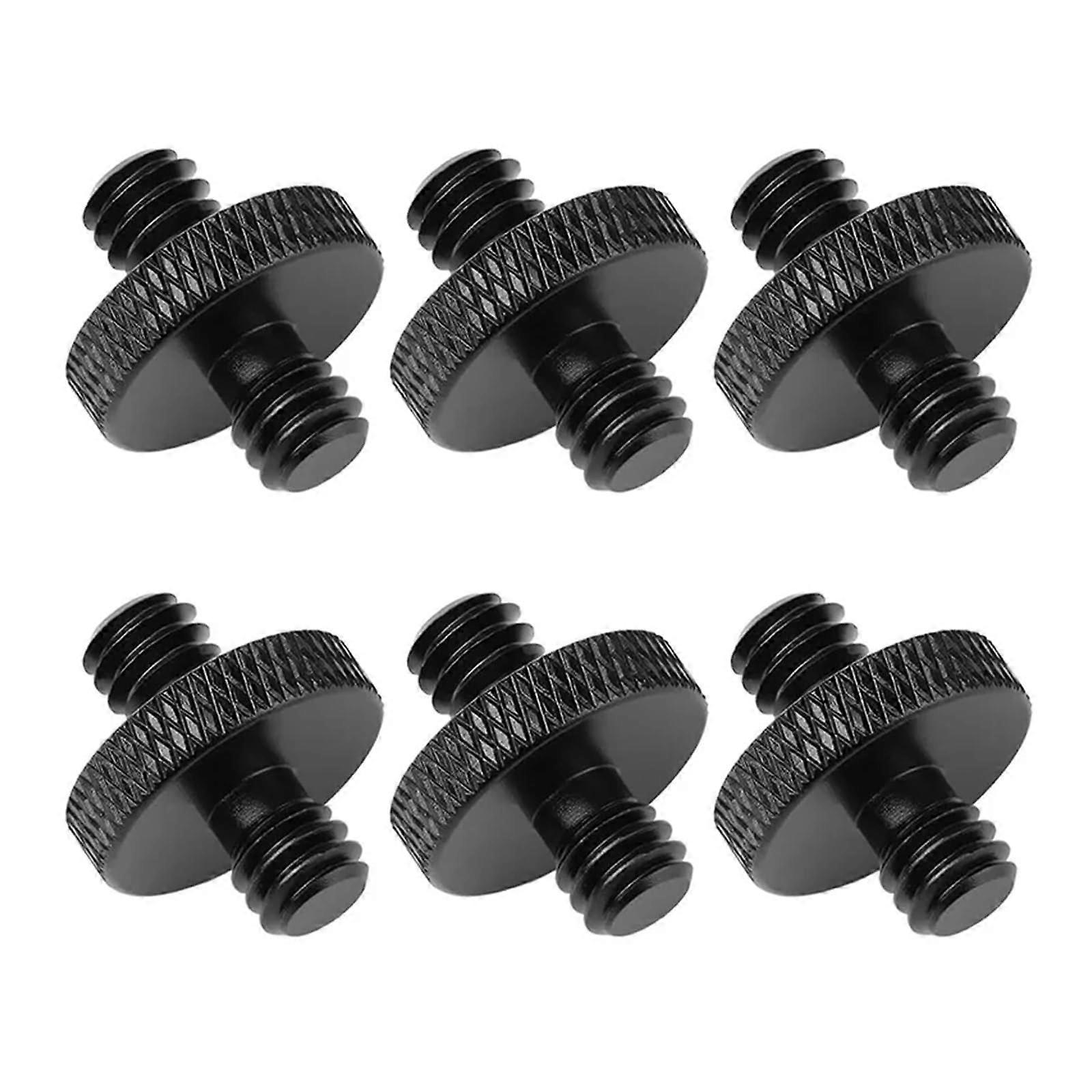 1/4 inch plug to 1/4 inch external thread metal adapter
1/4 inch double external thread adapter
Supports tripod stands camera accessories (6pcs)