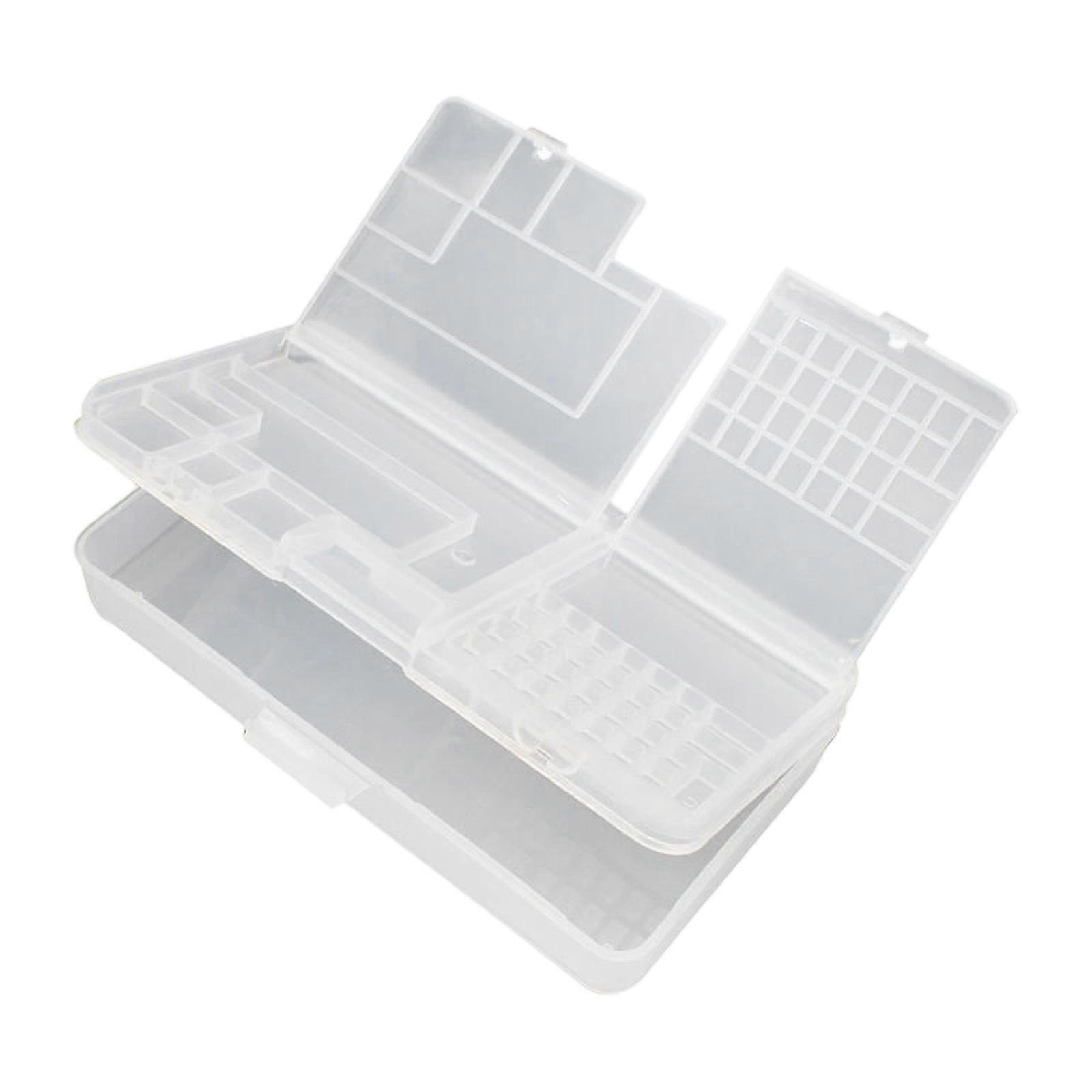 Durability Double Layer Tool Organizers Box With Removable Tray And Clear Frame For Easy Access And Portable Storage Box Multicolor