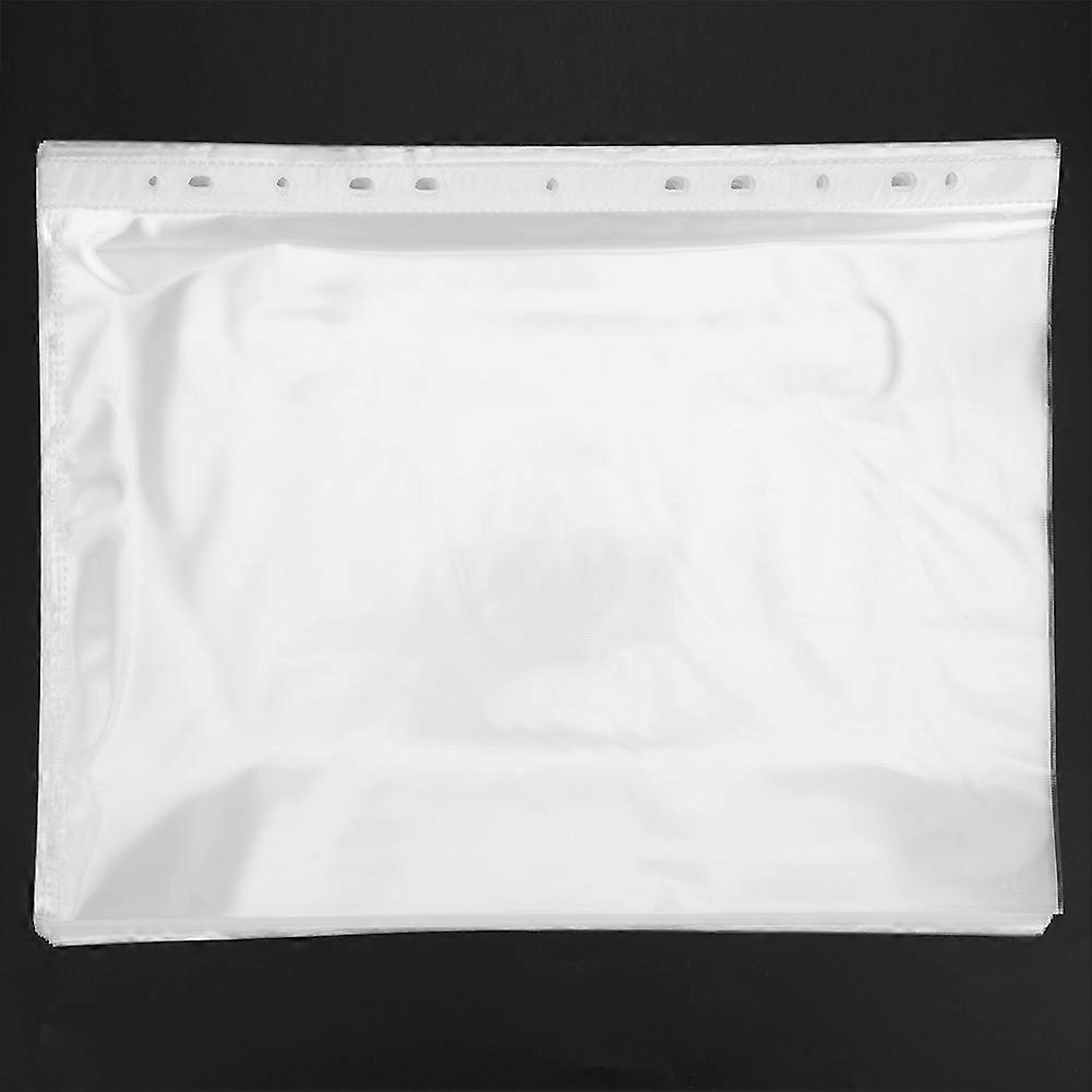 100Pcs 11 Holes File Pocket Transparent Reusable A4 Protective Loose Leaf Documents Sheet5C