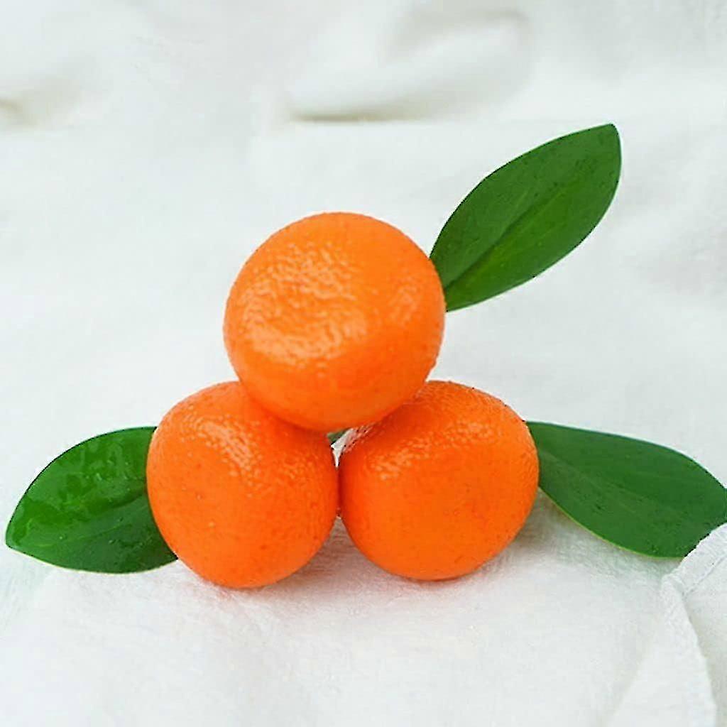 Artificial Fruit Creative Foam Material Fruit Display Branches With Fruits Leaves Tangerine Model Fake Oranges Party Decor 1pcs - Q36