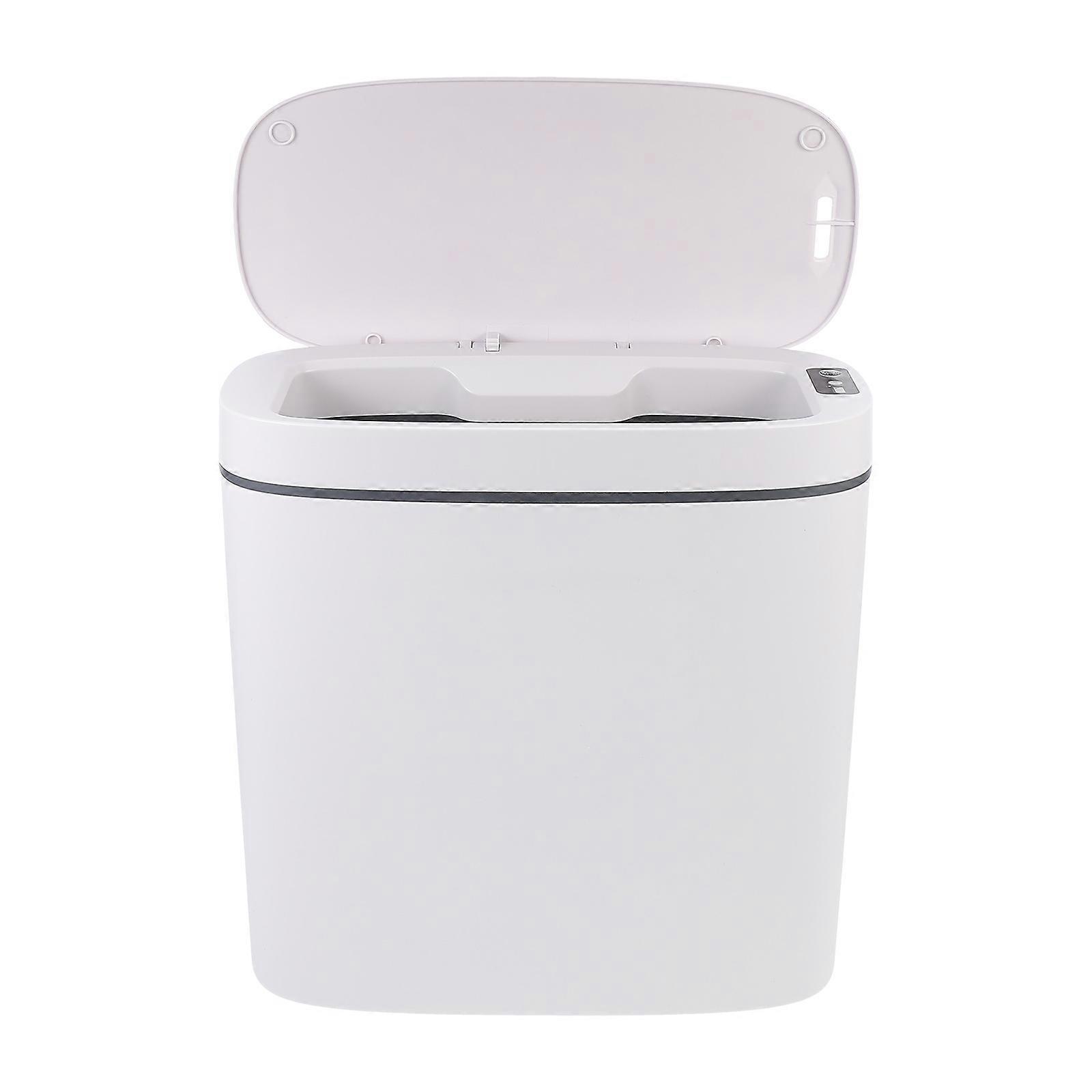 Automatic Kitchen Trash Can Rectangular Simple and Modern Style Household Item White 31X30.6X15CM 1Pack