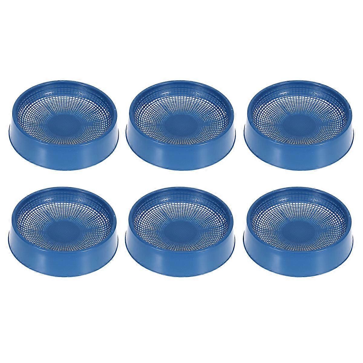 Blue Plastic Bird Nest for Pet Use Suitable for Small Birds Round Design Durable and Comfortable 6pcs