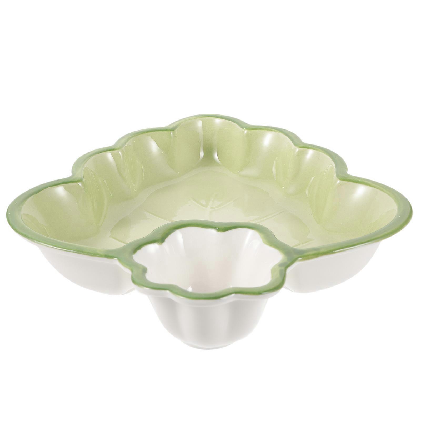 Plate with Dipping Section Stable Placement Moderate Capacity Easy to Clean Restaurant 1Set