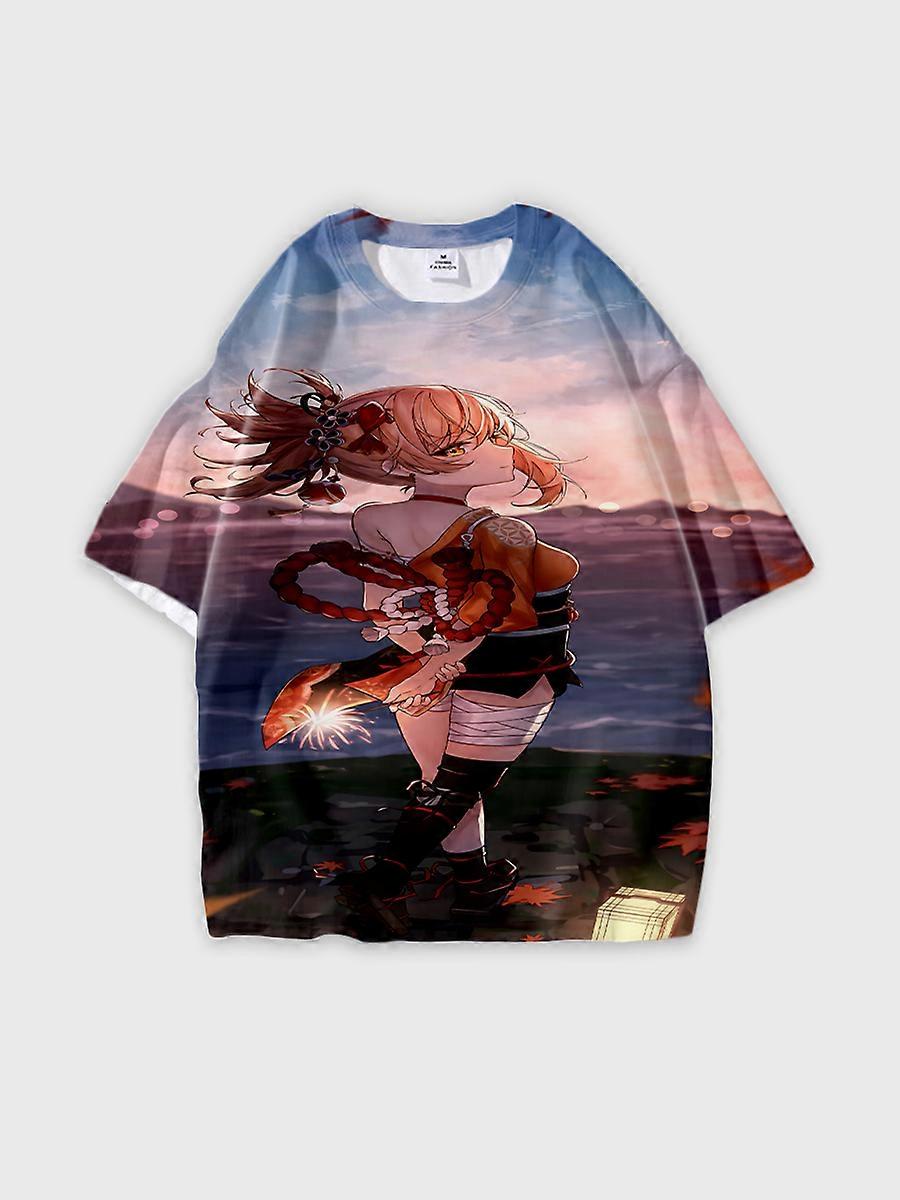 T-shirt col rond Role Pattern ample manches courtes D313