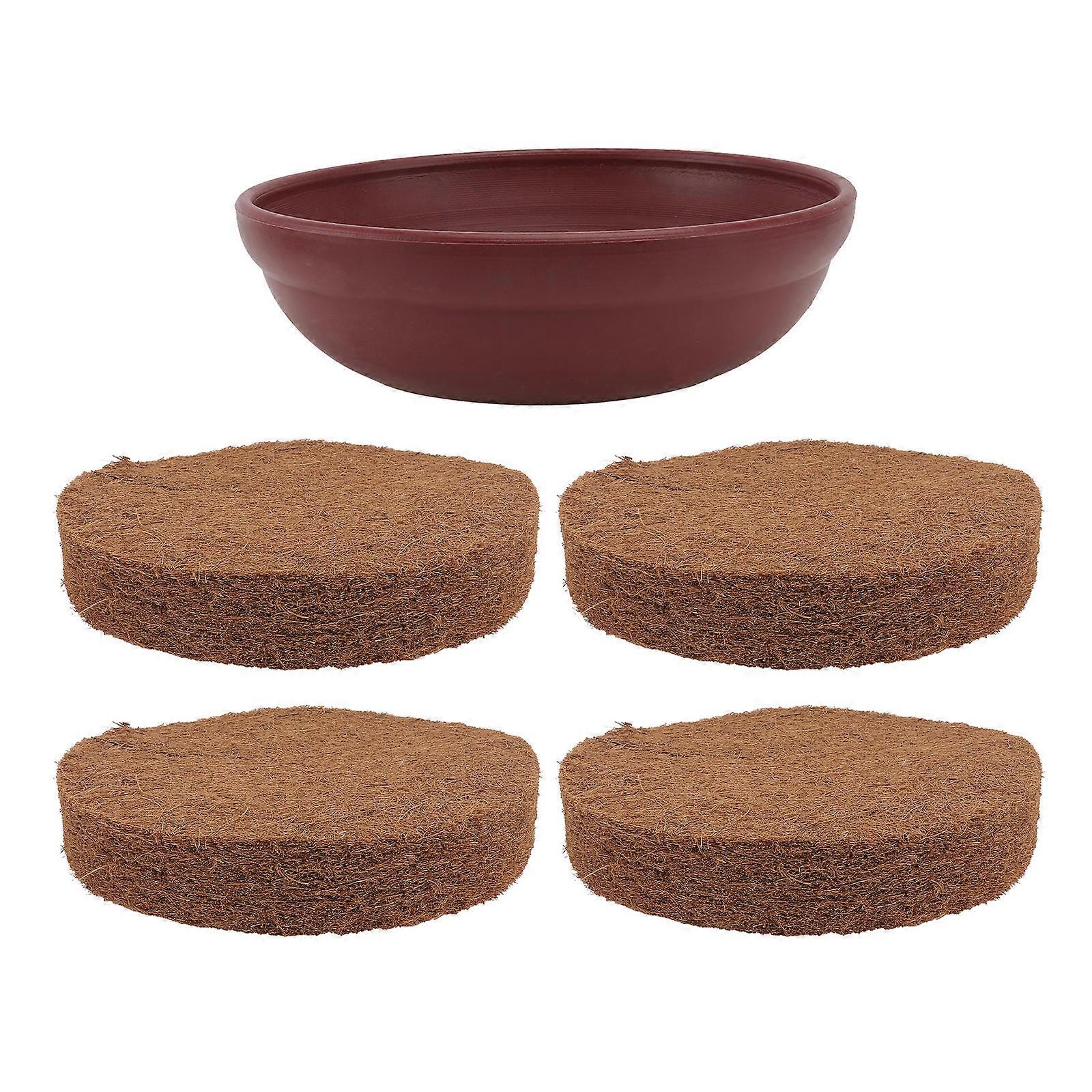 Pigeon Nest Pad Durable Coir Mat For Pet Birds Round Shape Assorted Color 22x22cm 1 Set