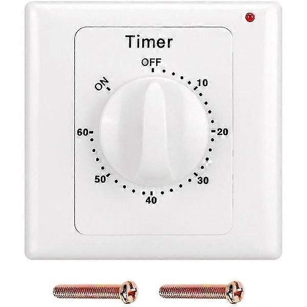 AC 220V High Performance Pump Timer Switch Electronic Control Mechanical Countdown Socket Time Switch-60min[HK]