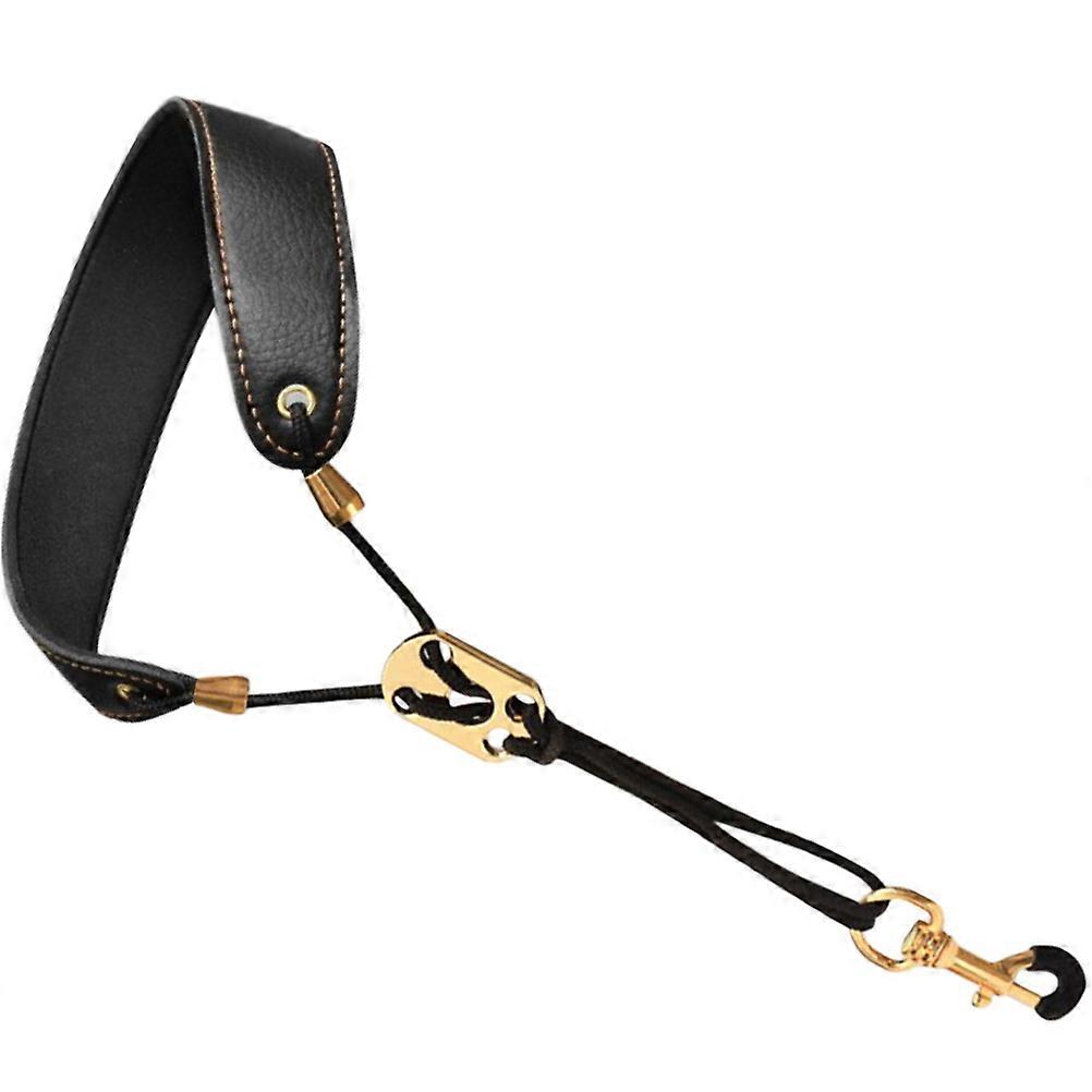 Tenor Sax Strap Leather Saxophone Neck Strap For Musicians Practice Adjustable Size 1Pack