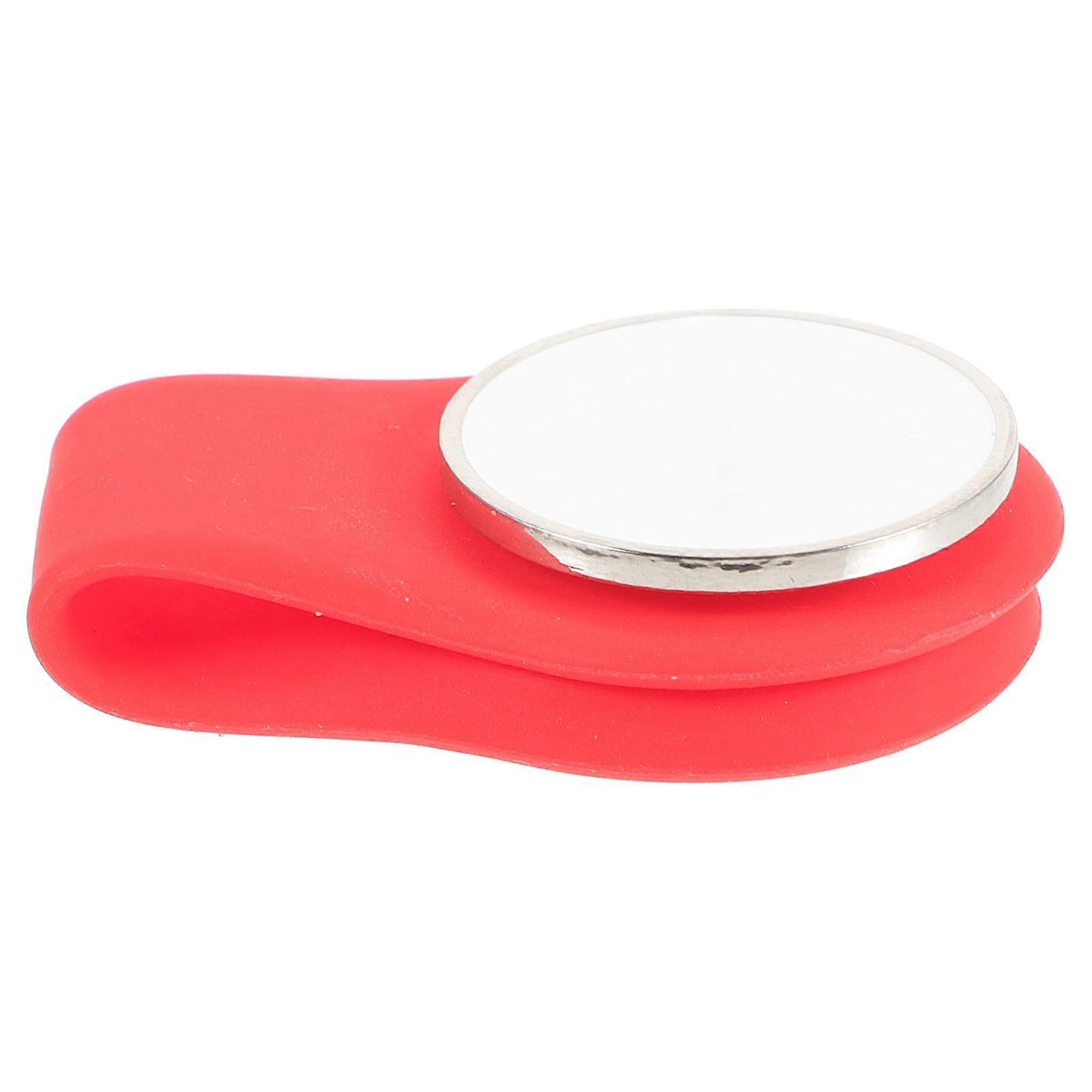 Convenient Golf Marker Portable Ball Marker Magnetic Attachment Red Silicone 1Pcs