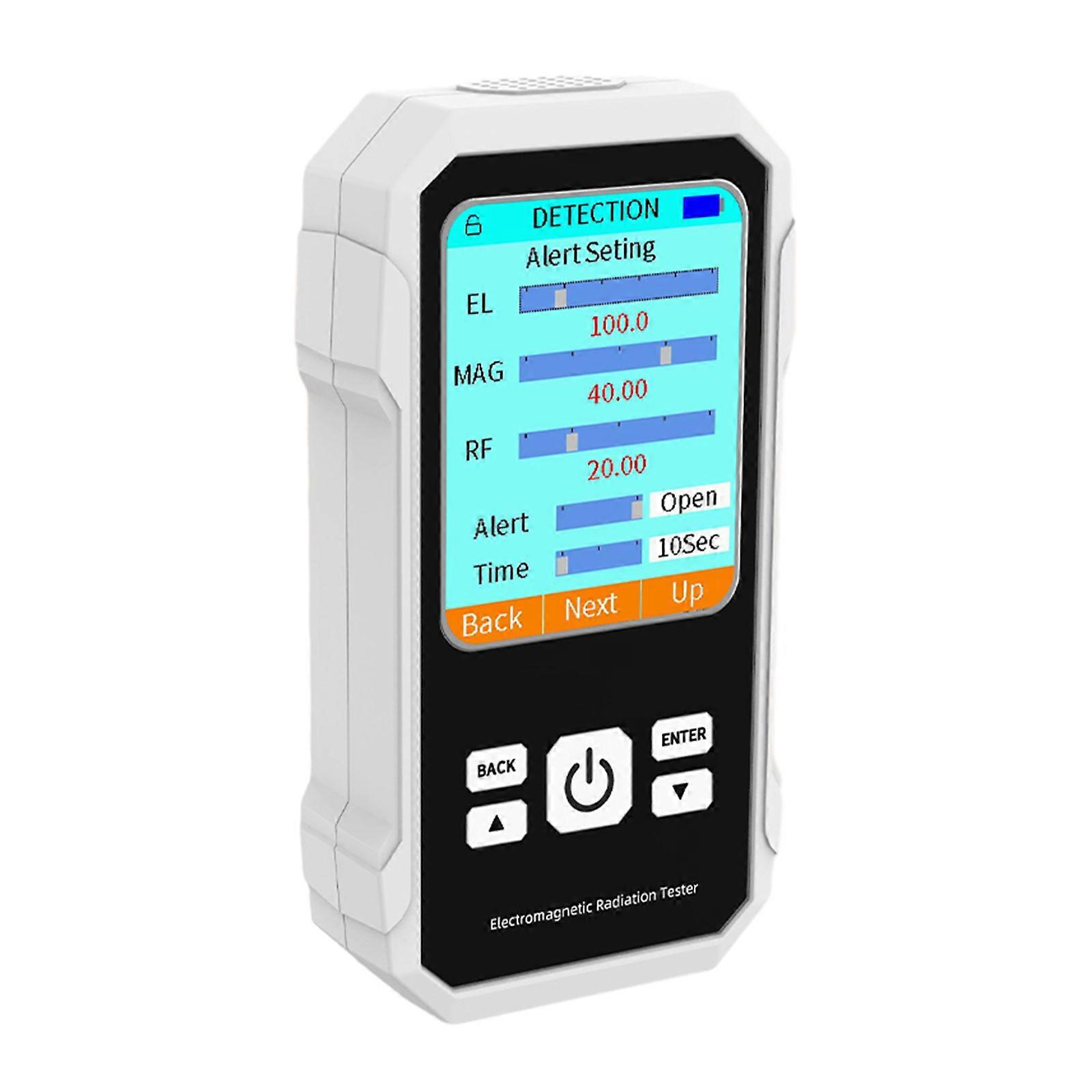 Multi-Field Electromagnetic Radiation EMF ELF Meter RF Spectrum Analyzers, Radiation Tester Monitor  White