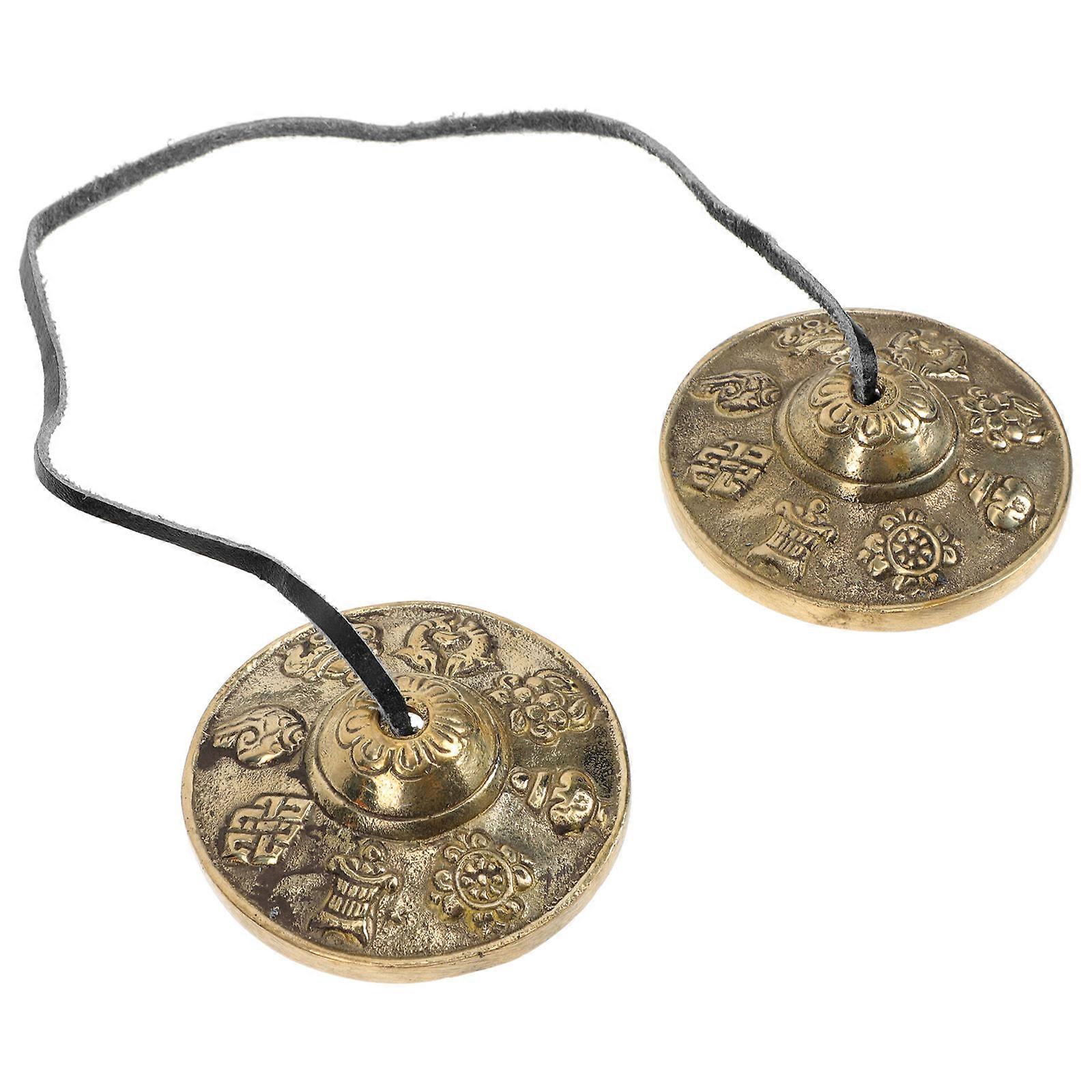 Handcrafted Pure Copper Tingsha Bell for Yoga, Meditation & Religious Use – Small, Sturdy & Resonant Cymbal Bell for Spiritual Practices