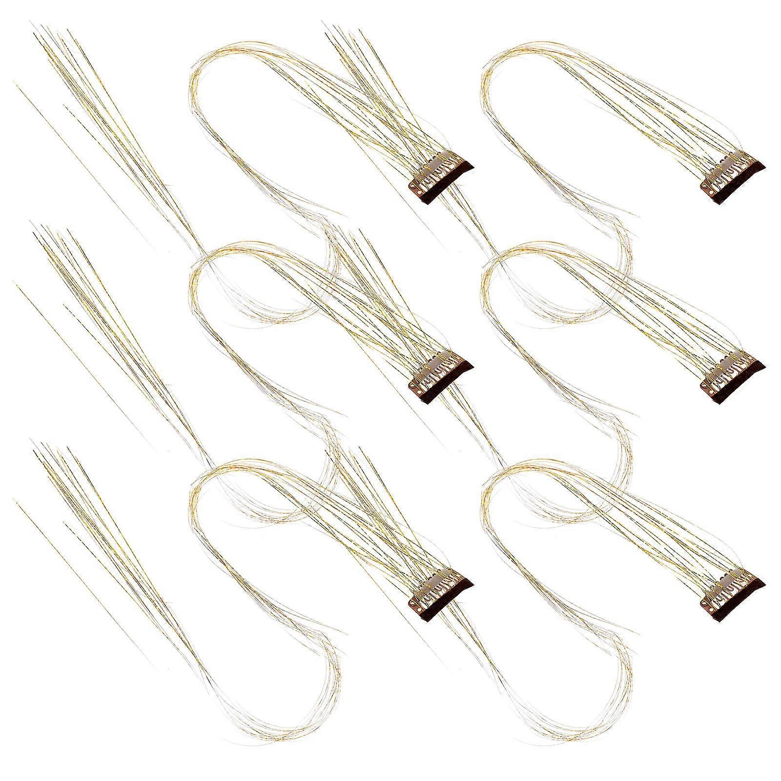 6pcs Kit d’extensions de cheveux Tinsel Fée Cheveux Tinsel Clip Dans les extensions de cheveux à paillettes