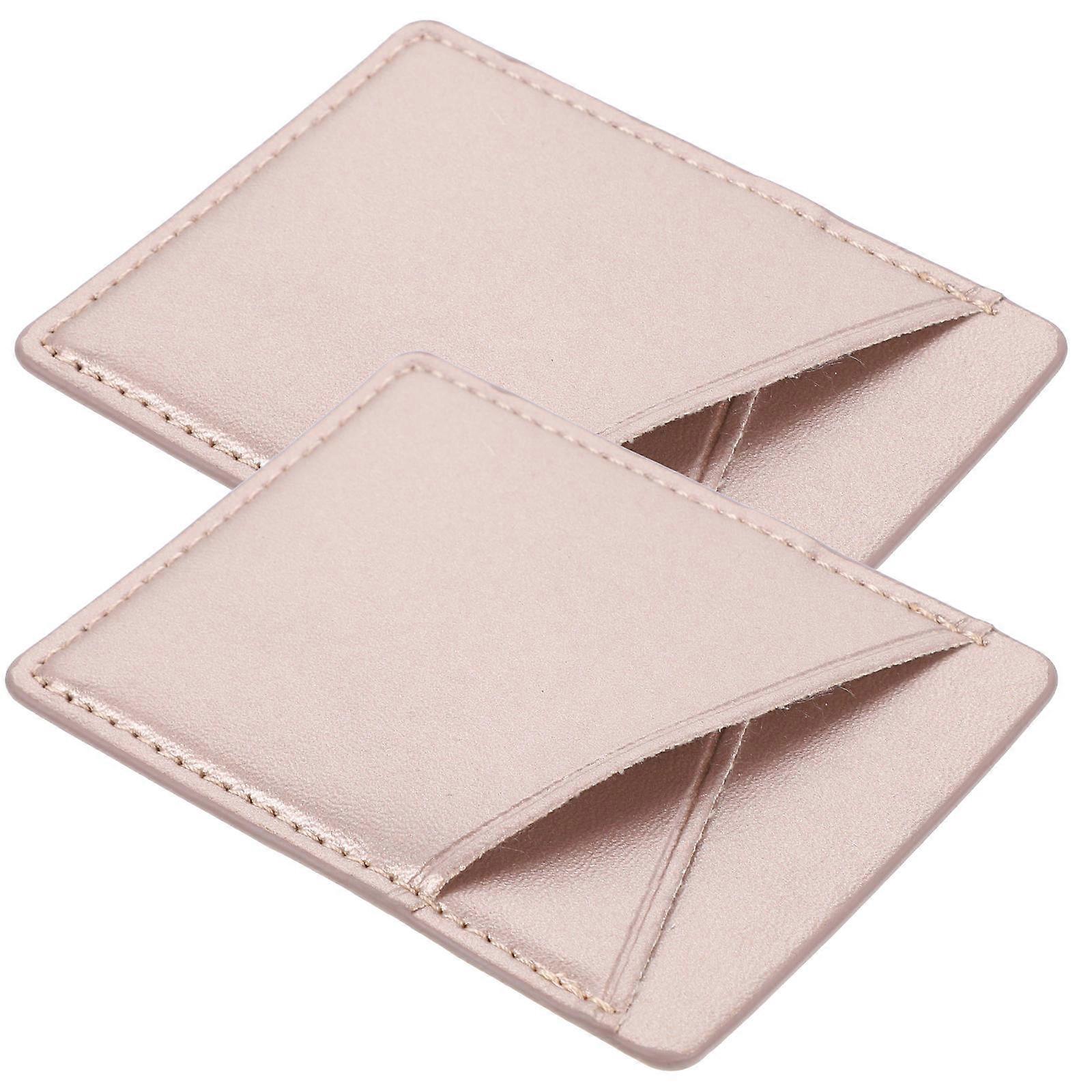 2pcs Phone Back Card Holders PU Mobile Phone Case Wallets with 2 Slots