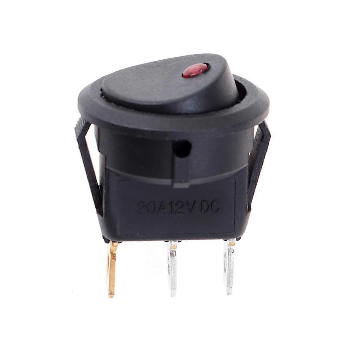 Light Rocker Button Motorcycle Rocker Switch Plastic Metal Material Automotive Use 2.20x2.20x2.50cm 1Pcs