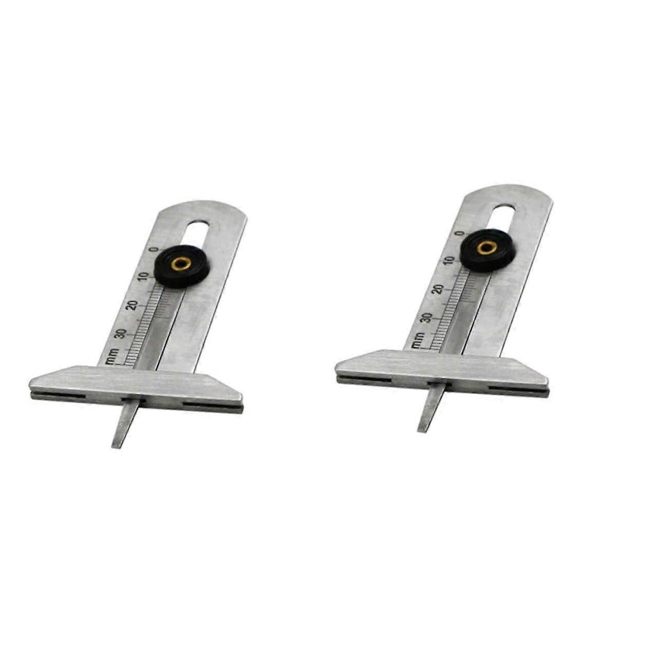 2 pieces tire tread depth gauge for trucks and SUVs, portable, easy to read, durable, accurate tread depth measurement.