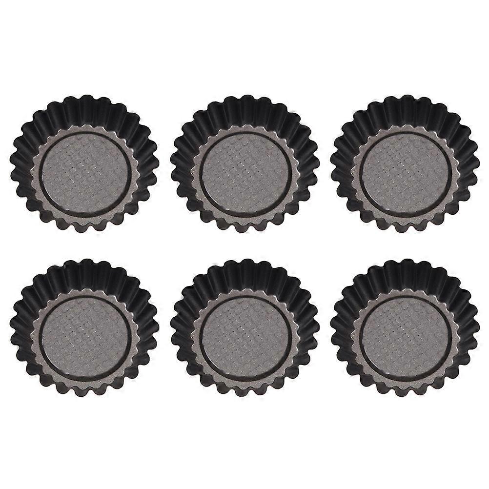 Smooth Design Egg Tart Mold Baking Tool Flower Shape 10.8X10.8X2.5CM Scratch Resistant 6Pack