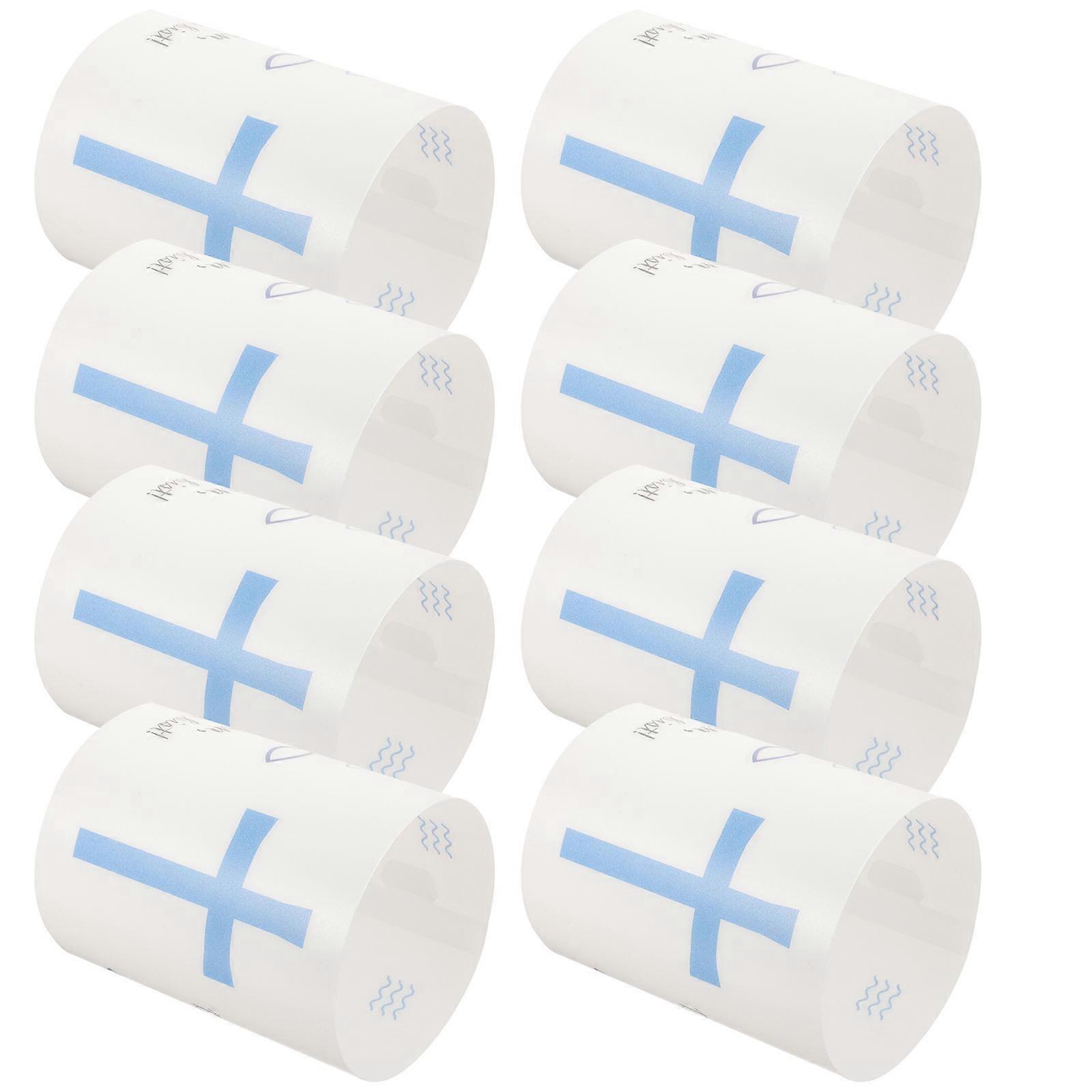 Plastic Candle Covers with Windproof Function for Outdoor Use Multi Color Cylinder Shades 8 Pieces