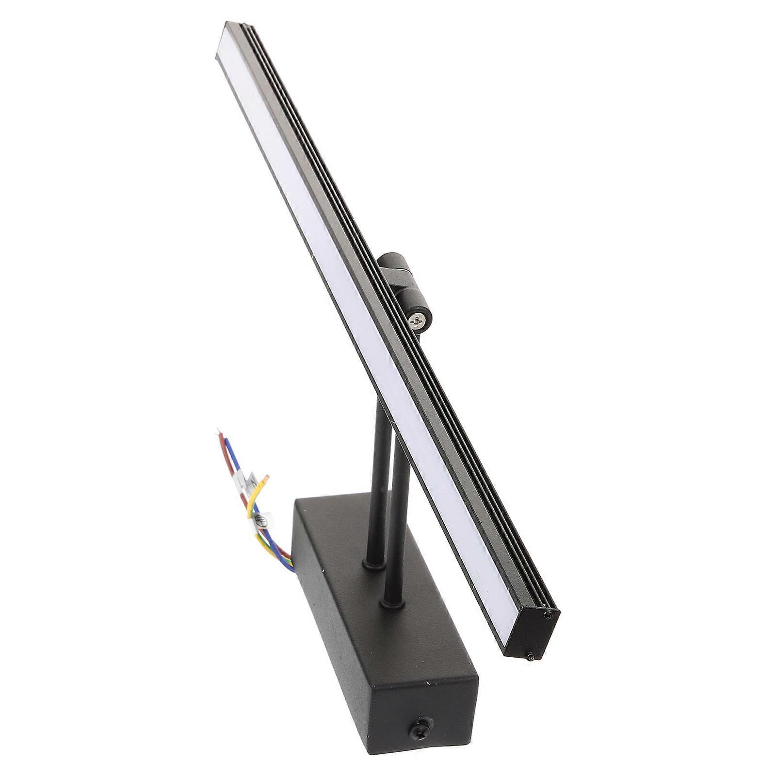 Modern LED Vanity Mirror Light with Even Light Source for Bathroom Home Use Black Aluminum PC 1 Set